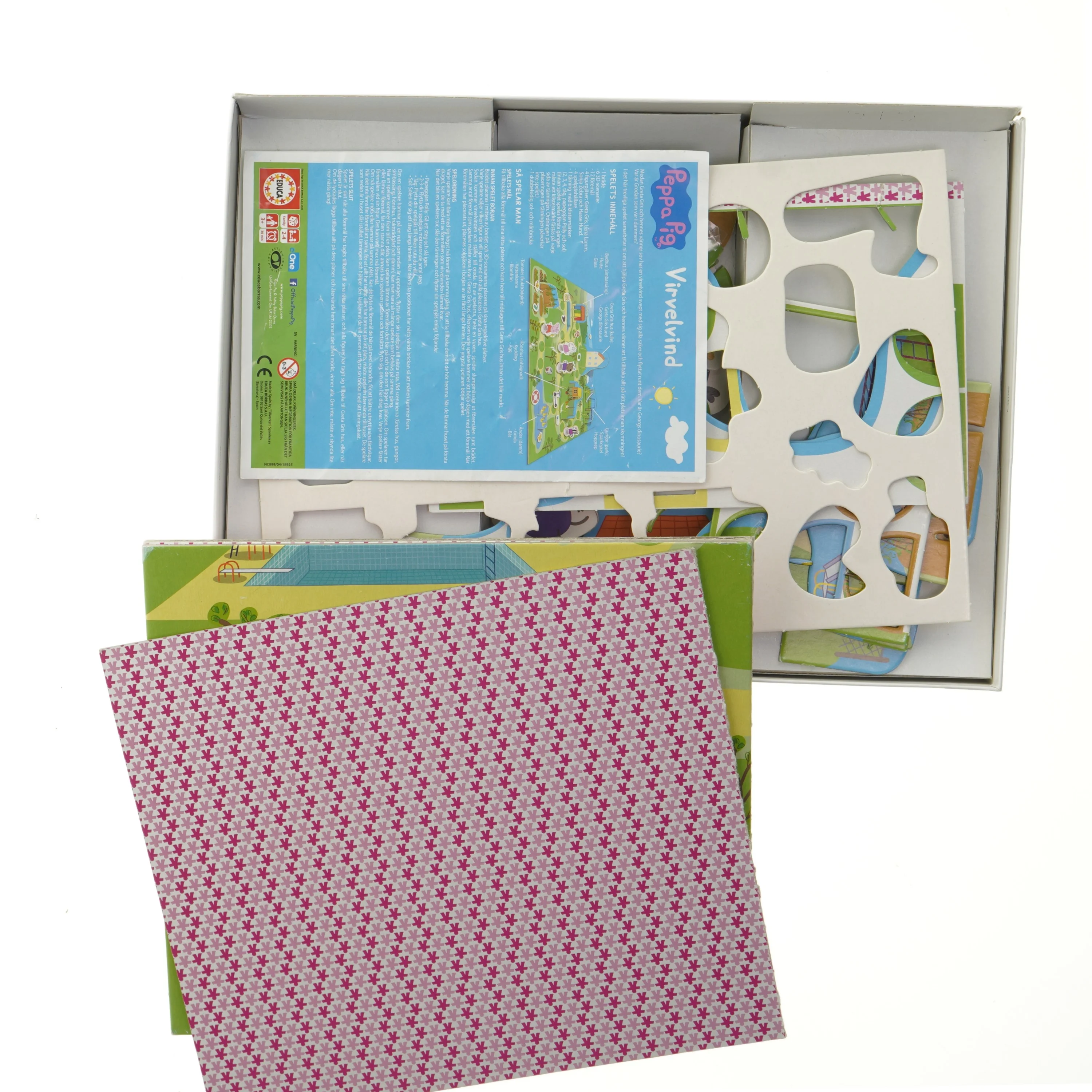 Peppa Pig Hvirvelvind brætspil fra Educa (str. 36x26 cm)