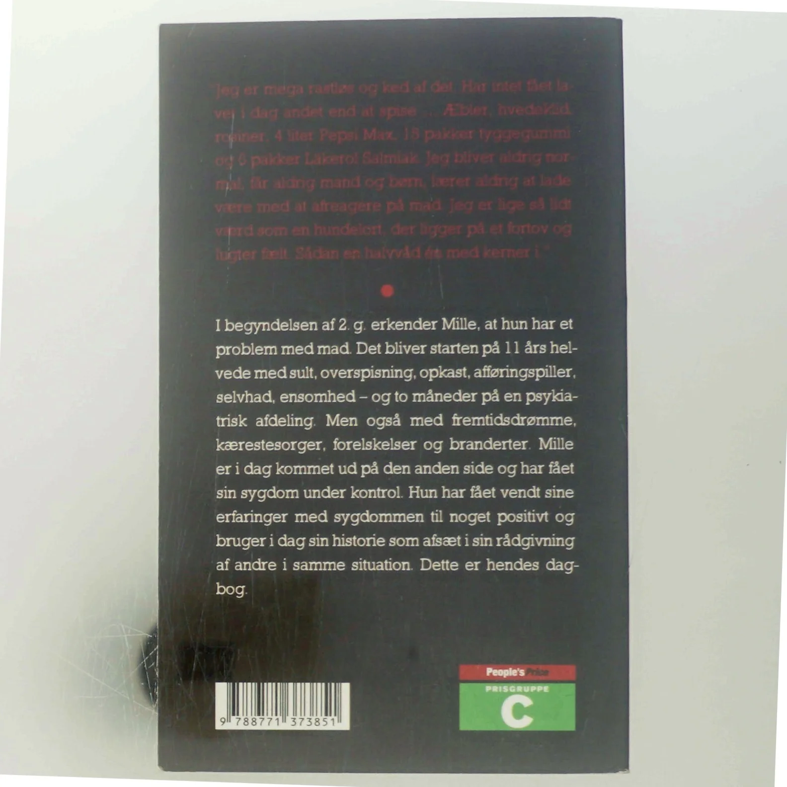 En anoreksipiges dagbog af Mille Eigard Andersen (Bog)