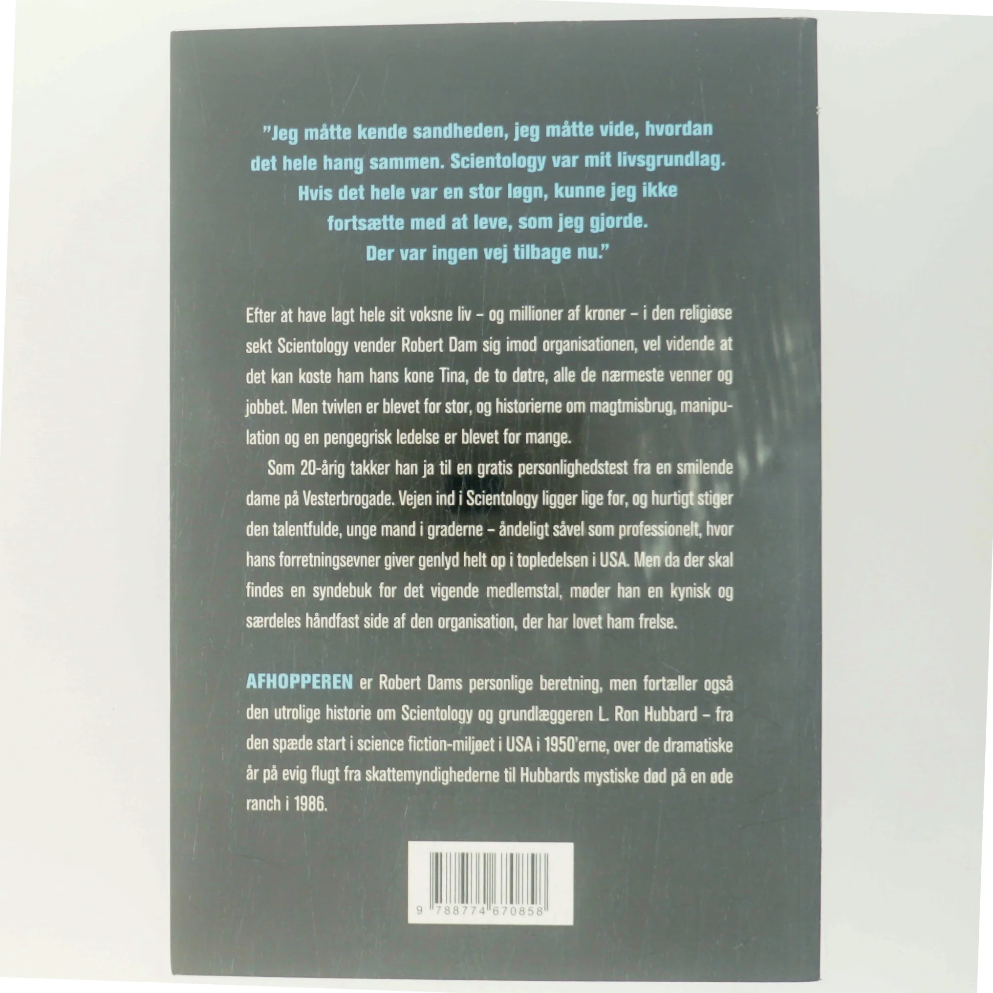 Afhopperen : mine 20 år i Scientology : selvbiografi af Robert Dam (f. 1964) (Bog)