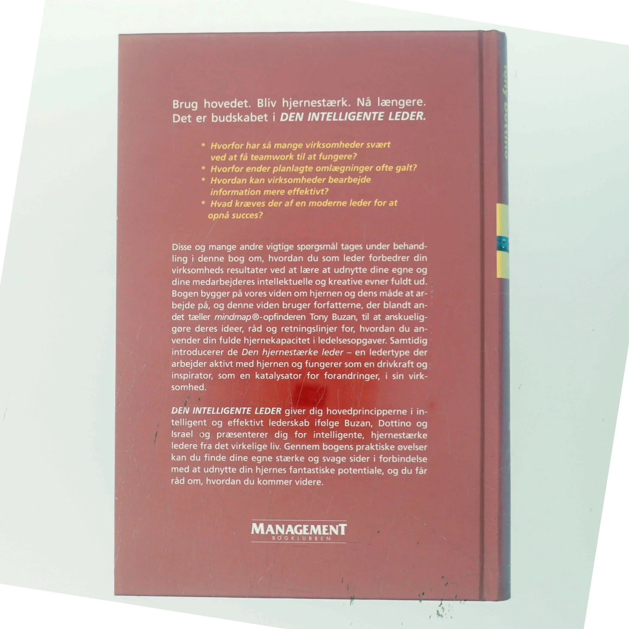 Den intelligente leder af Tony Buzan (Bog)