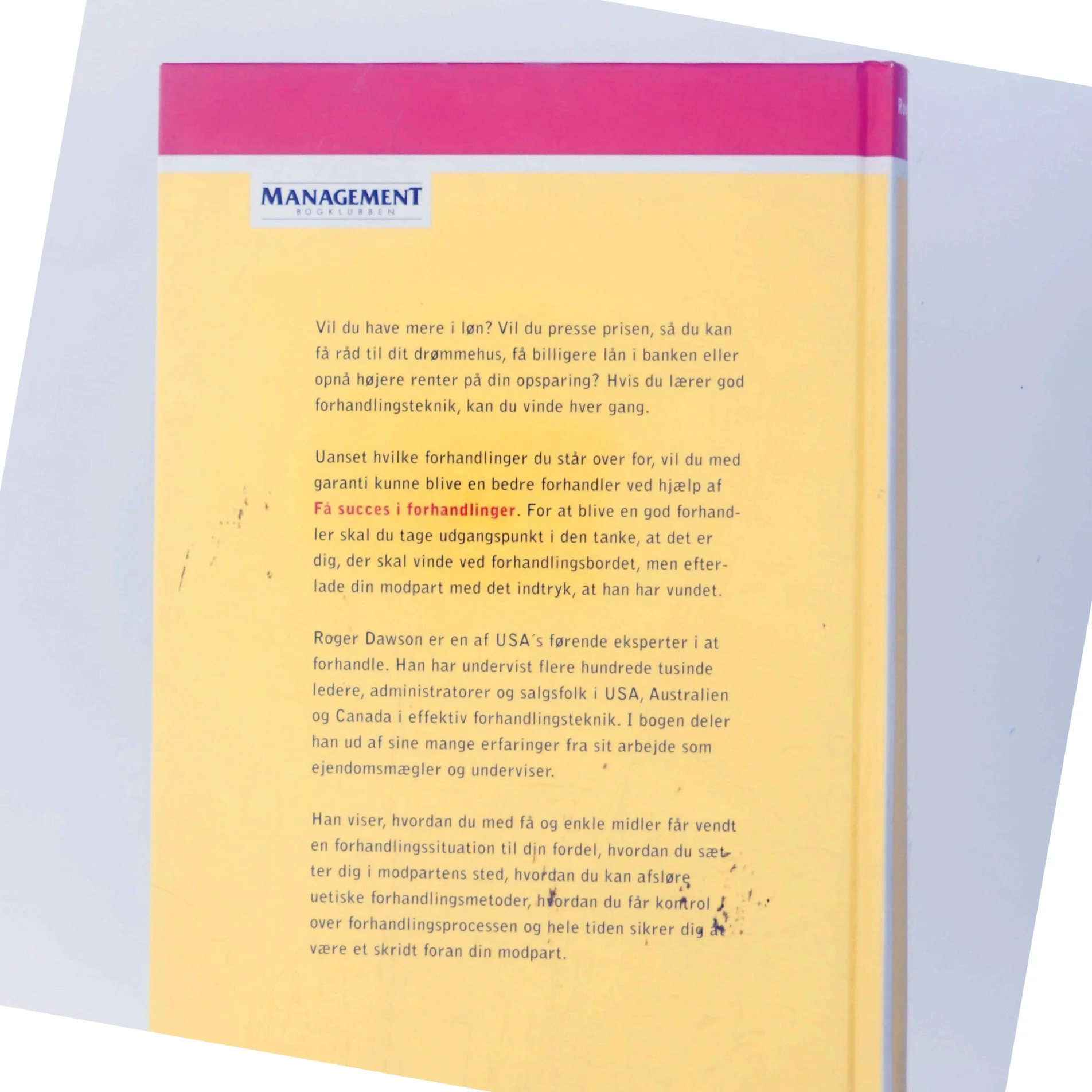 Få succes i forhandlinger af Roger Dawson (Bog)