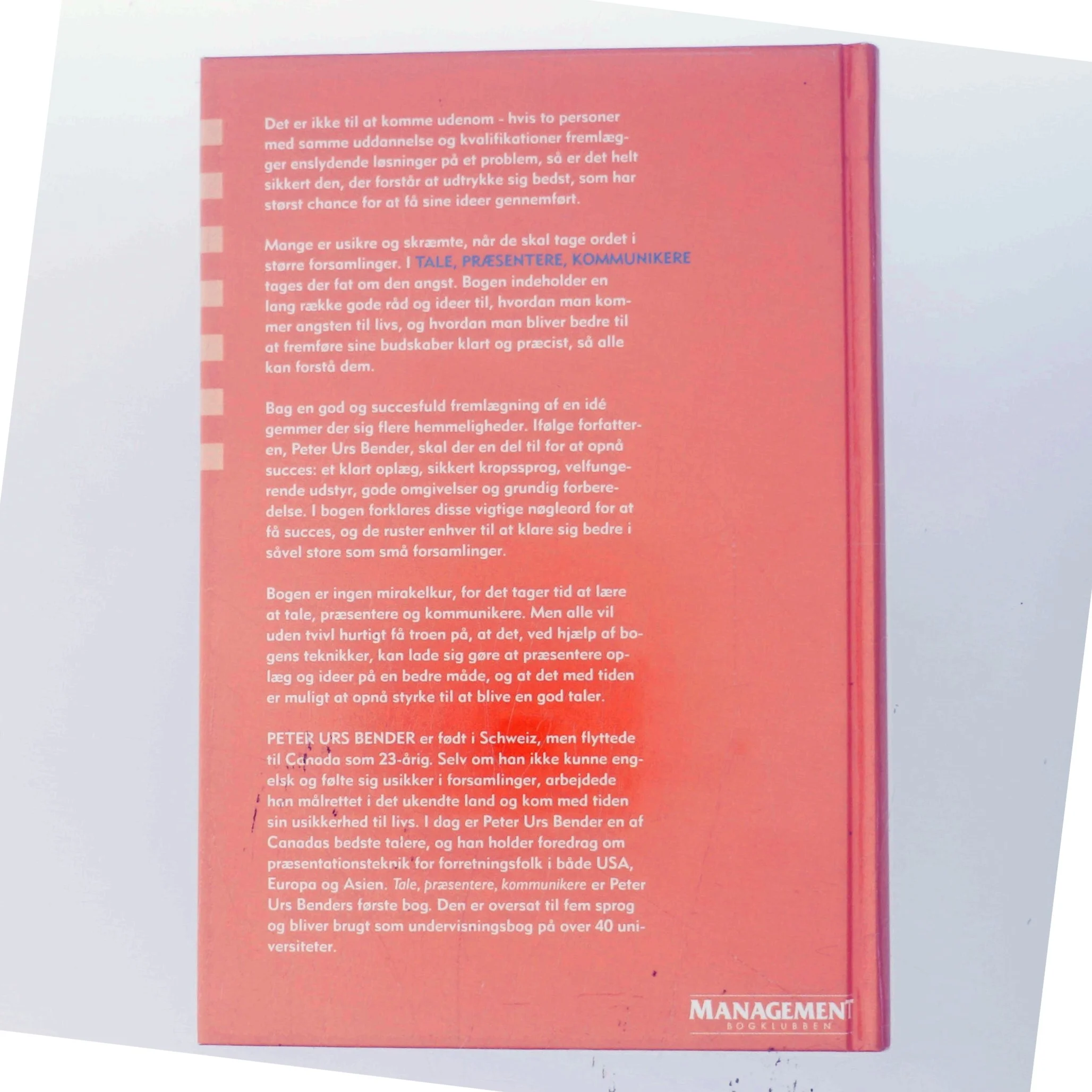 Tale Præsentere Kommunikere af Peter Urs Bender (Bog)