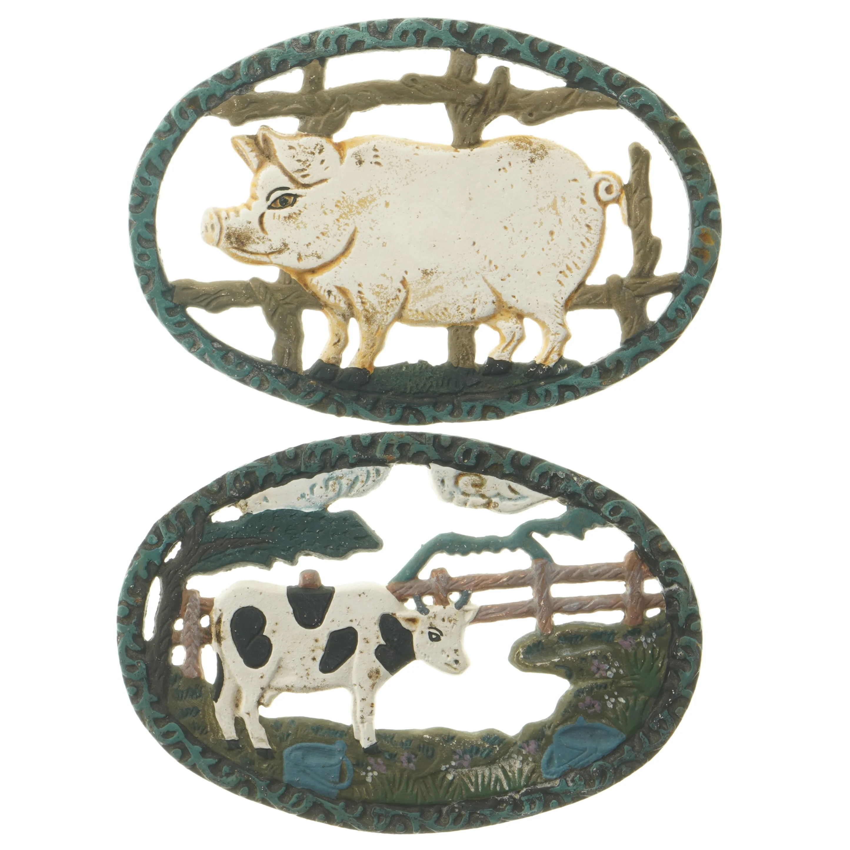 Retro plantekrukker med dyremotiver (str. 23,5x16 cm)