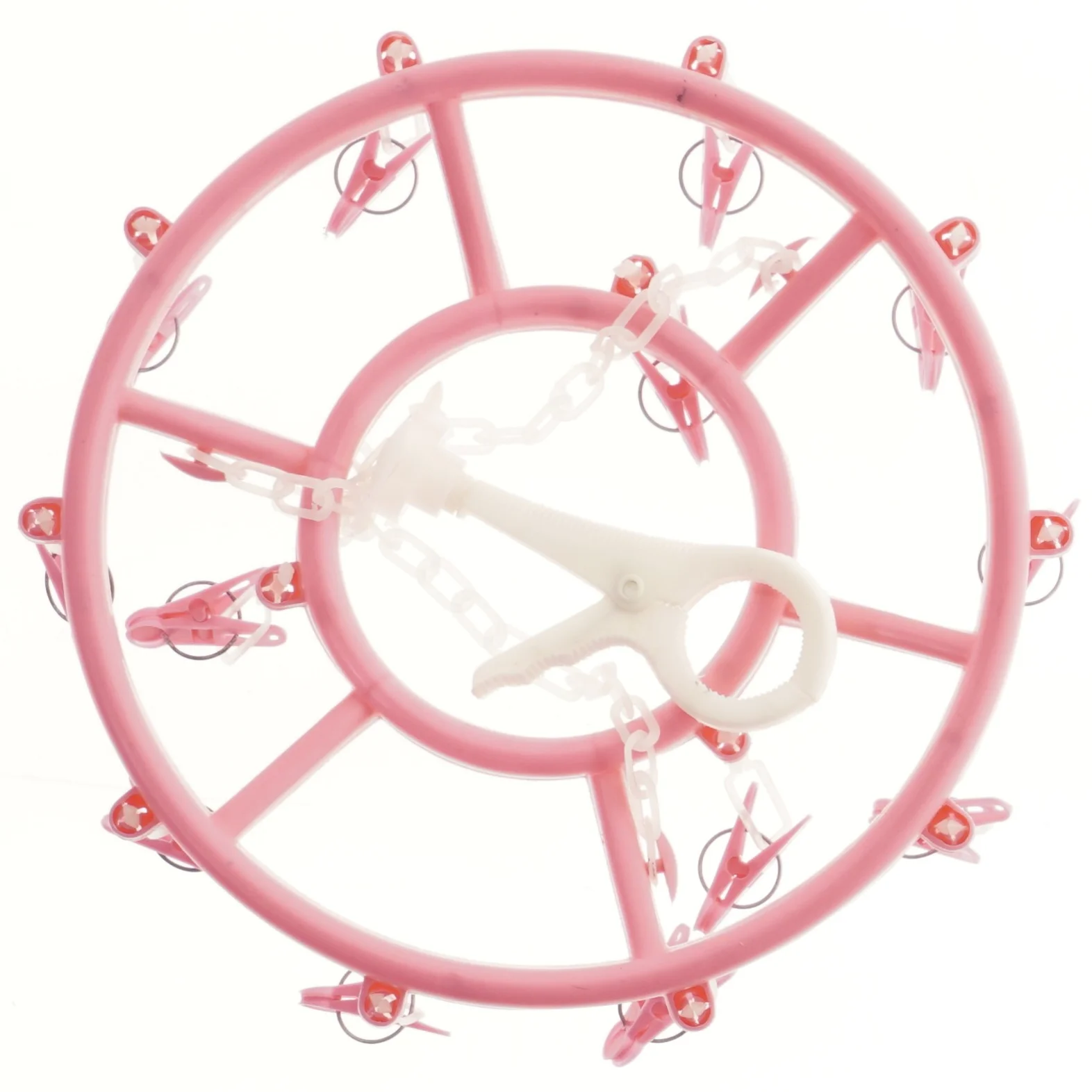 Rund tørrestativ med plastklemmer (str. Ø 28 cm)