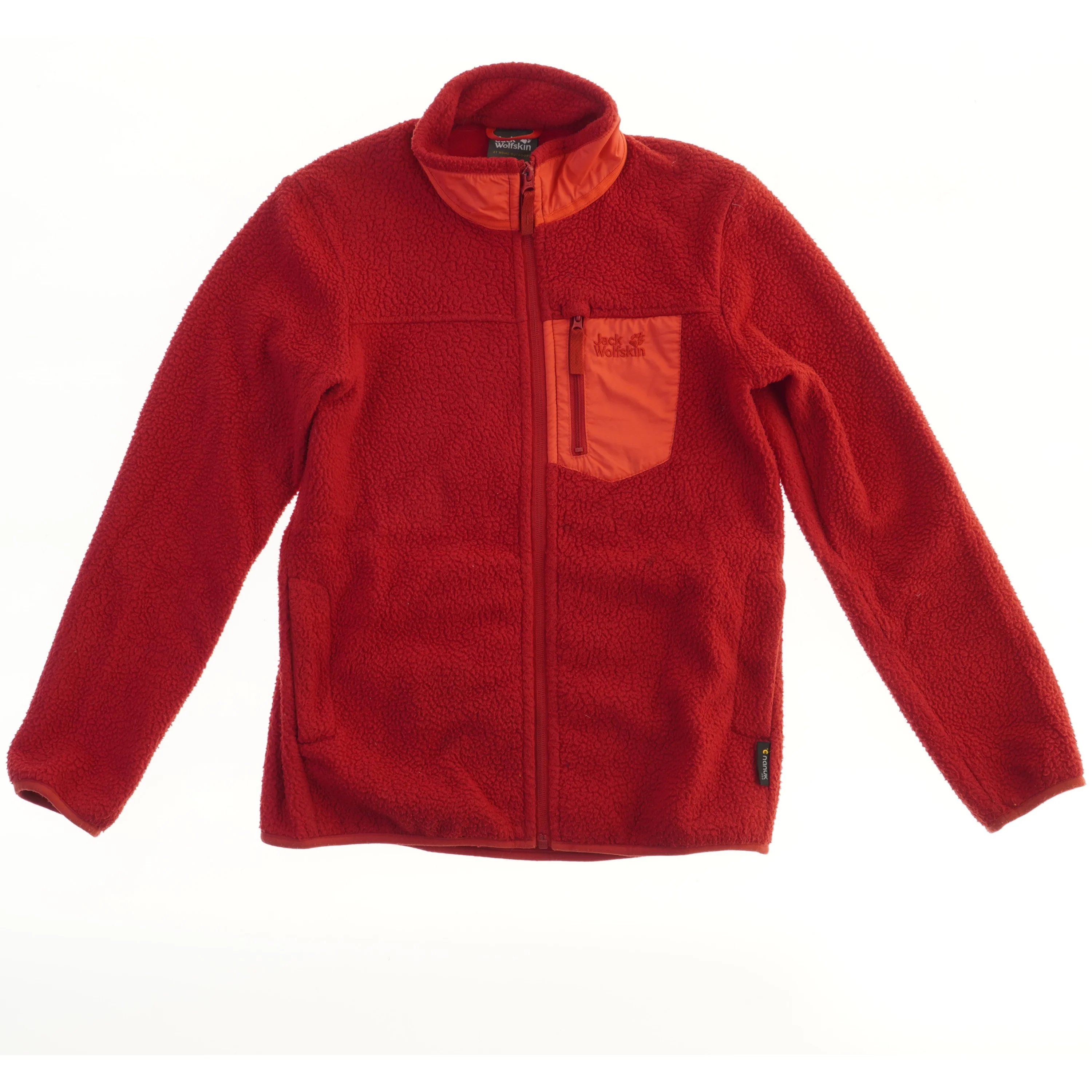 Fleecejakke med brystlomme fra Jack wolfskin (str. 152)