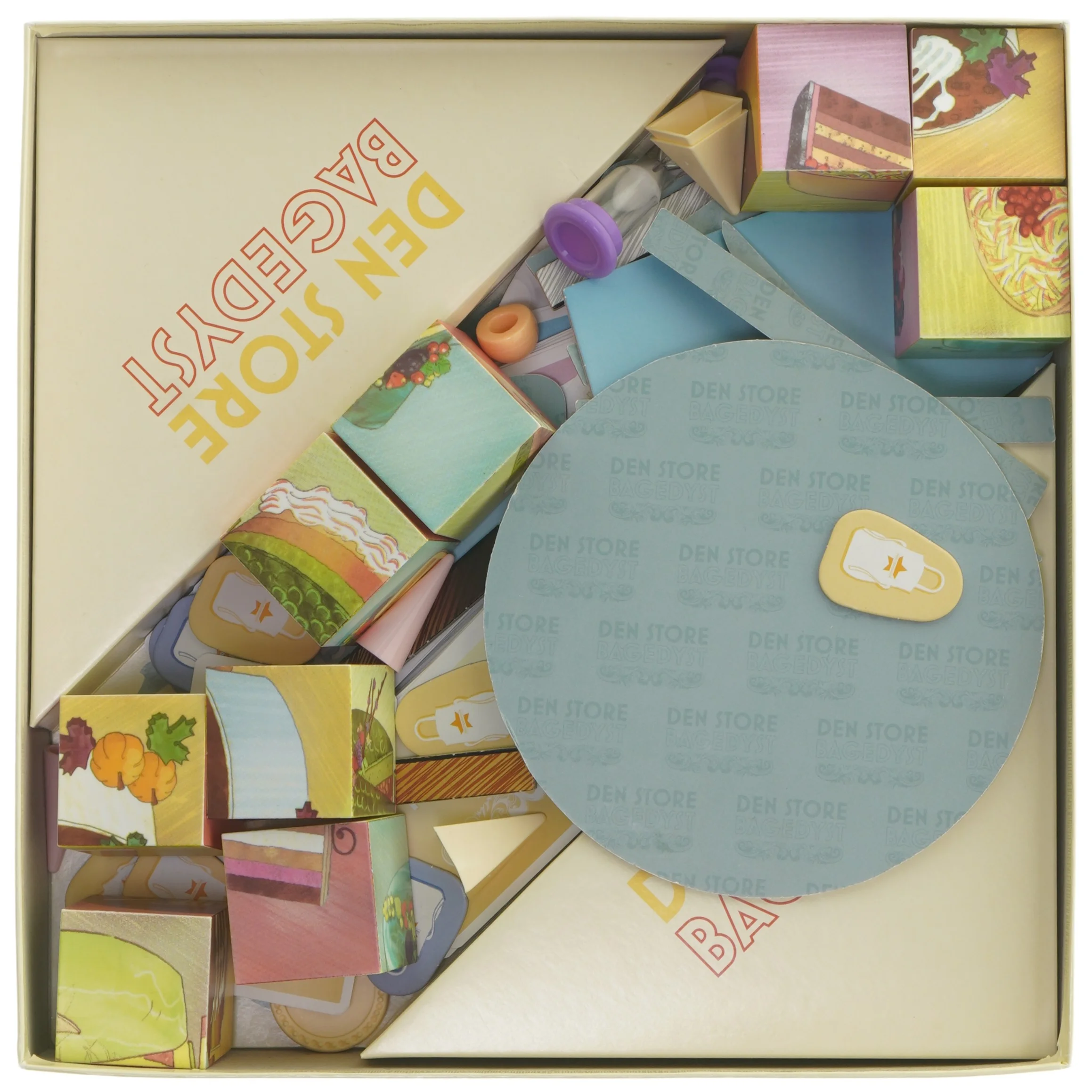 Den Store Bagedyst brætspil fra DR (str. 28x28 cm)