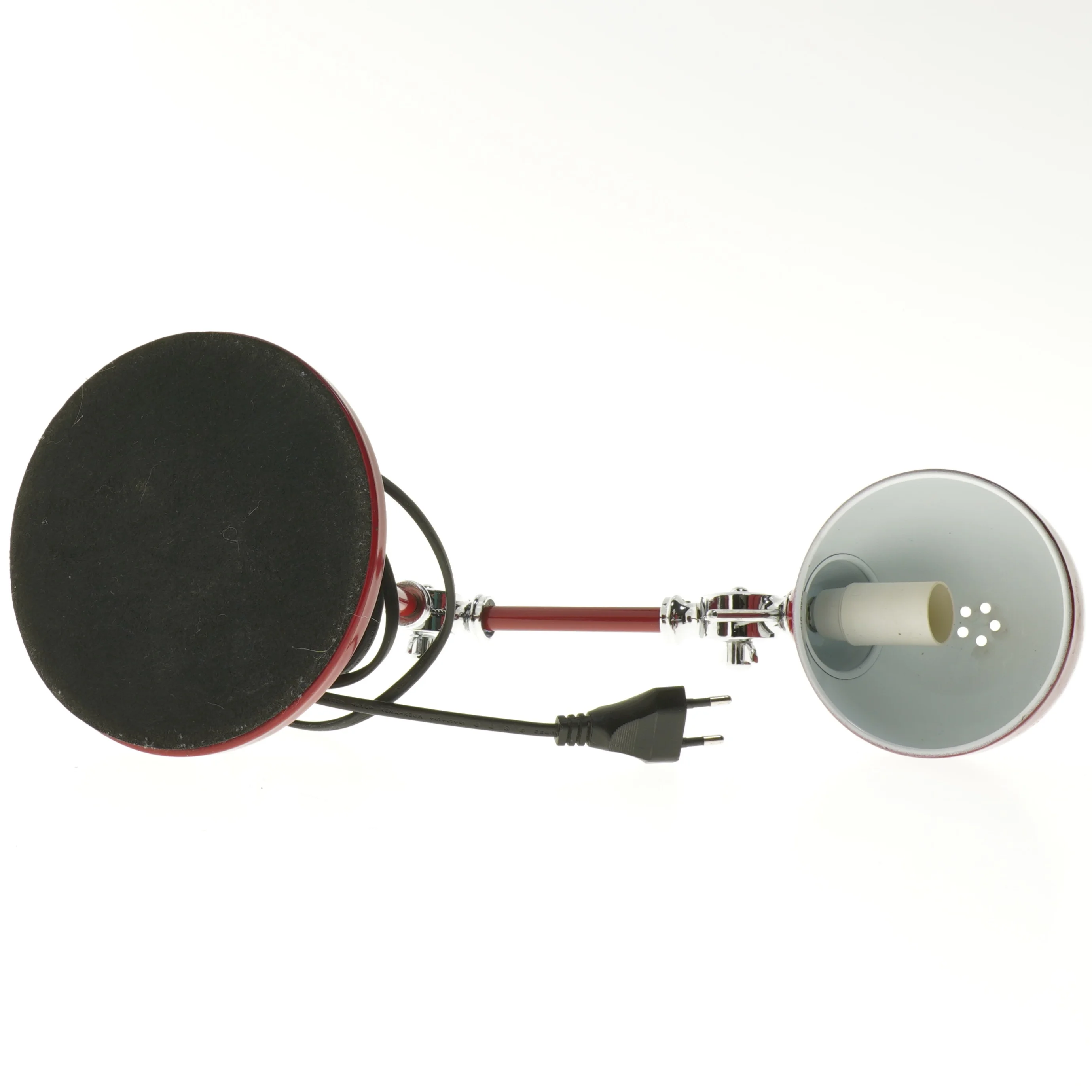 Rød bordlampe (str. 35x30 cm)