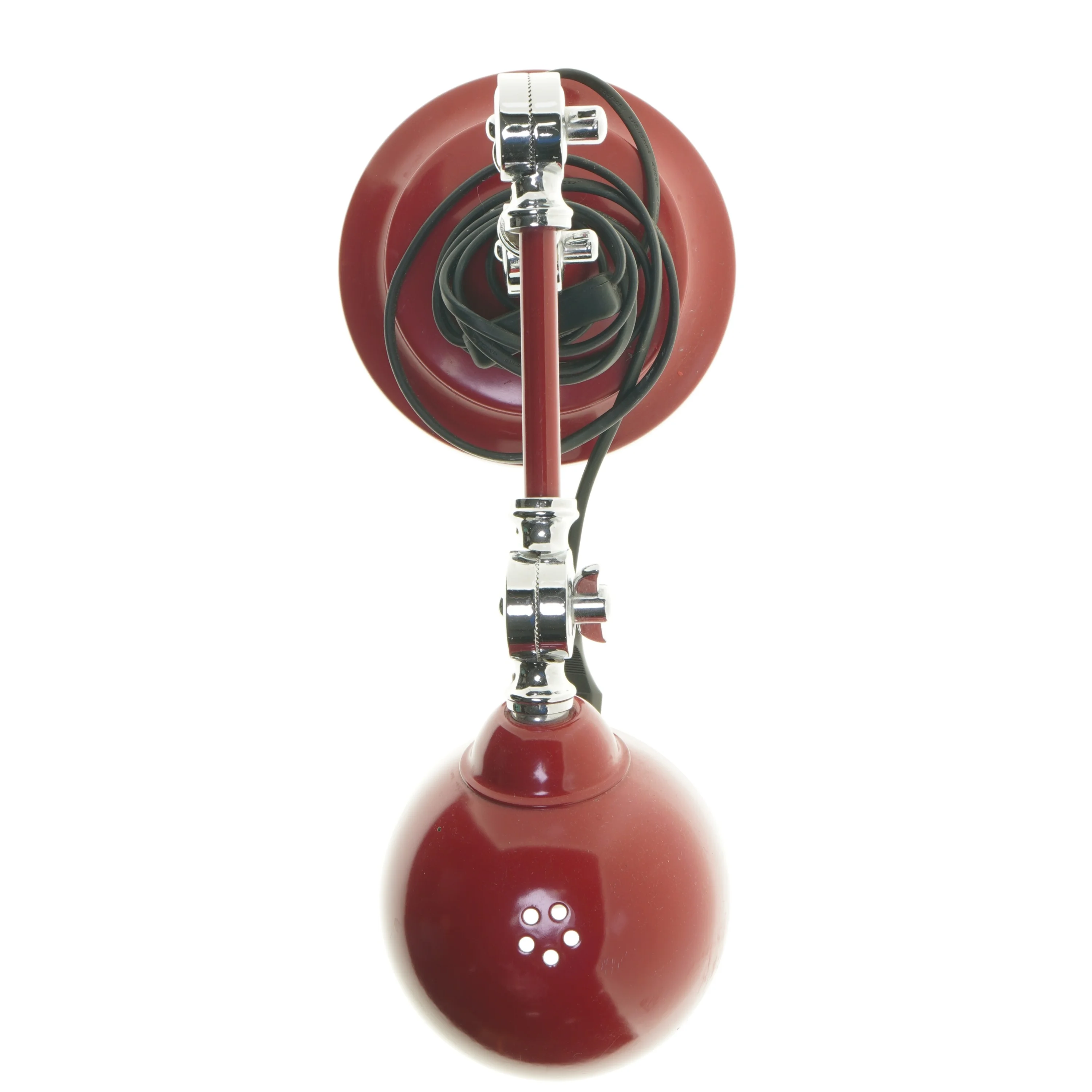 Rød bordlampe (str. 35x30 cm)