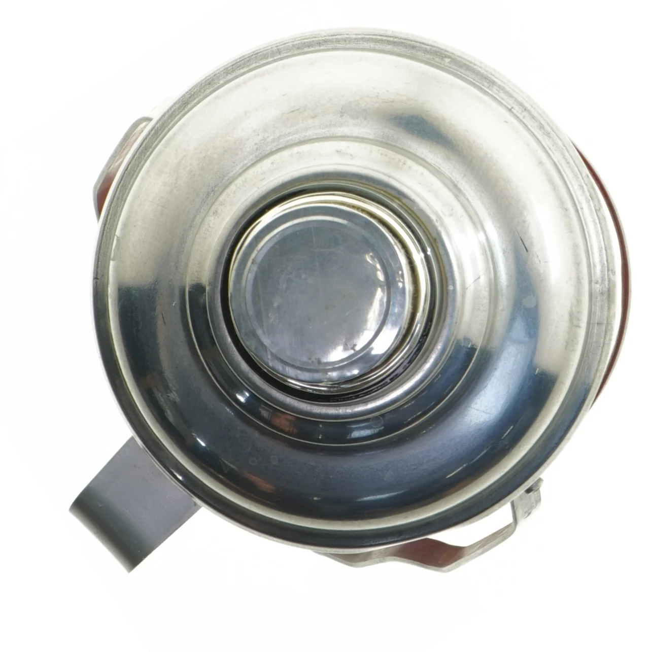 Rød termokande med blomstermotiv (str. 33 cm)