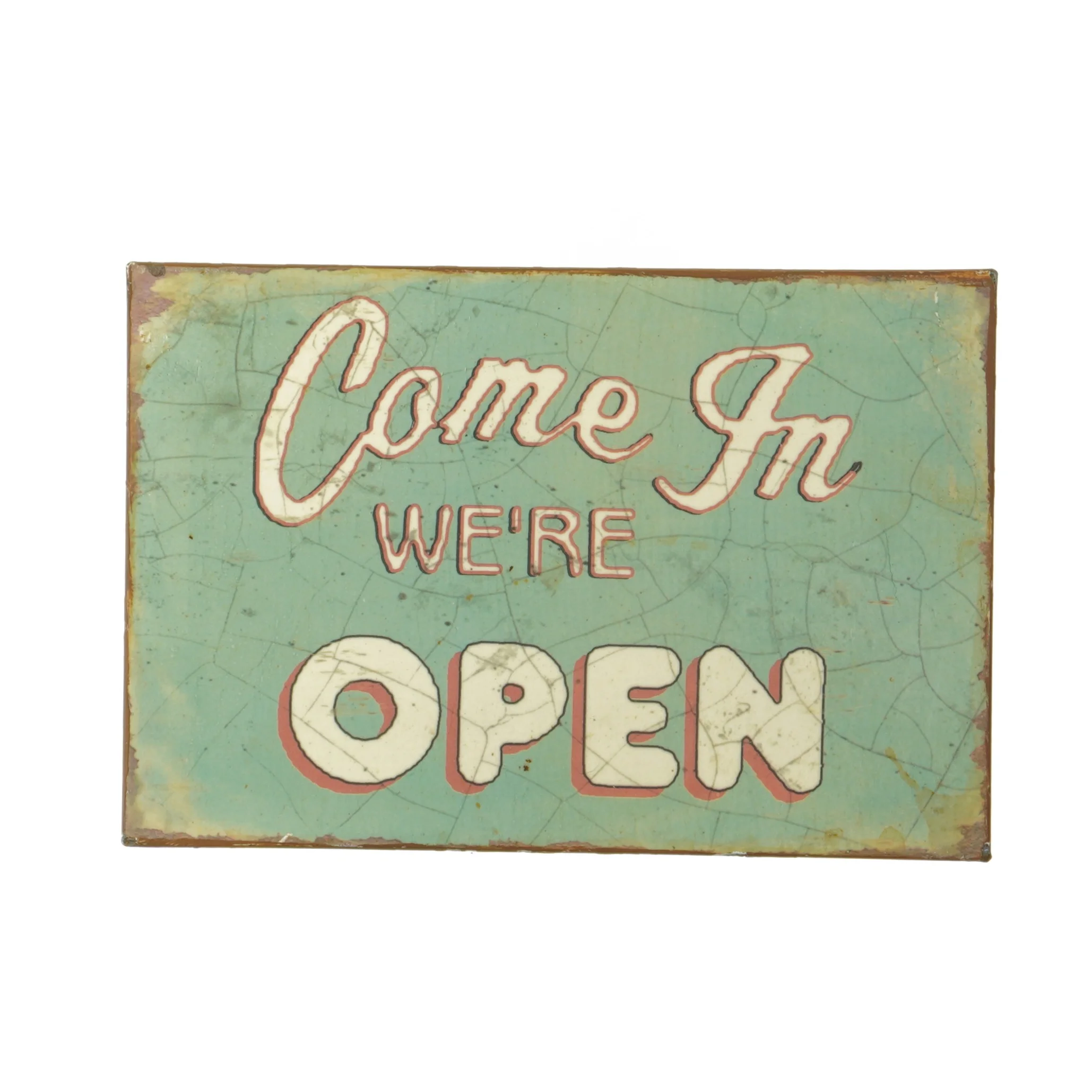 Vintage 'Open/Closed' skilte (str. 21x14,5 cm)
