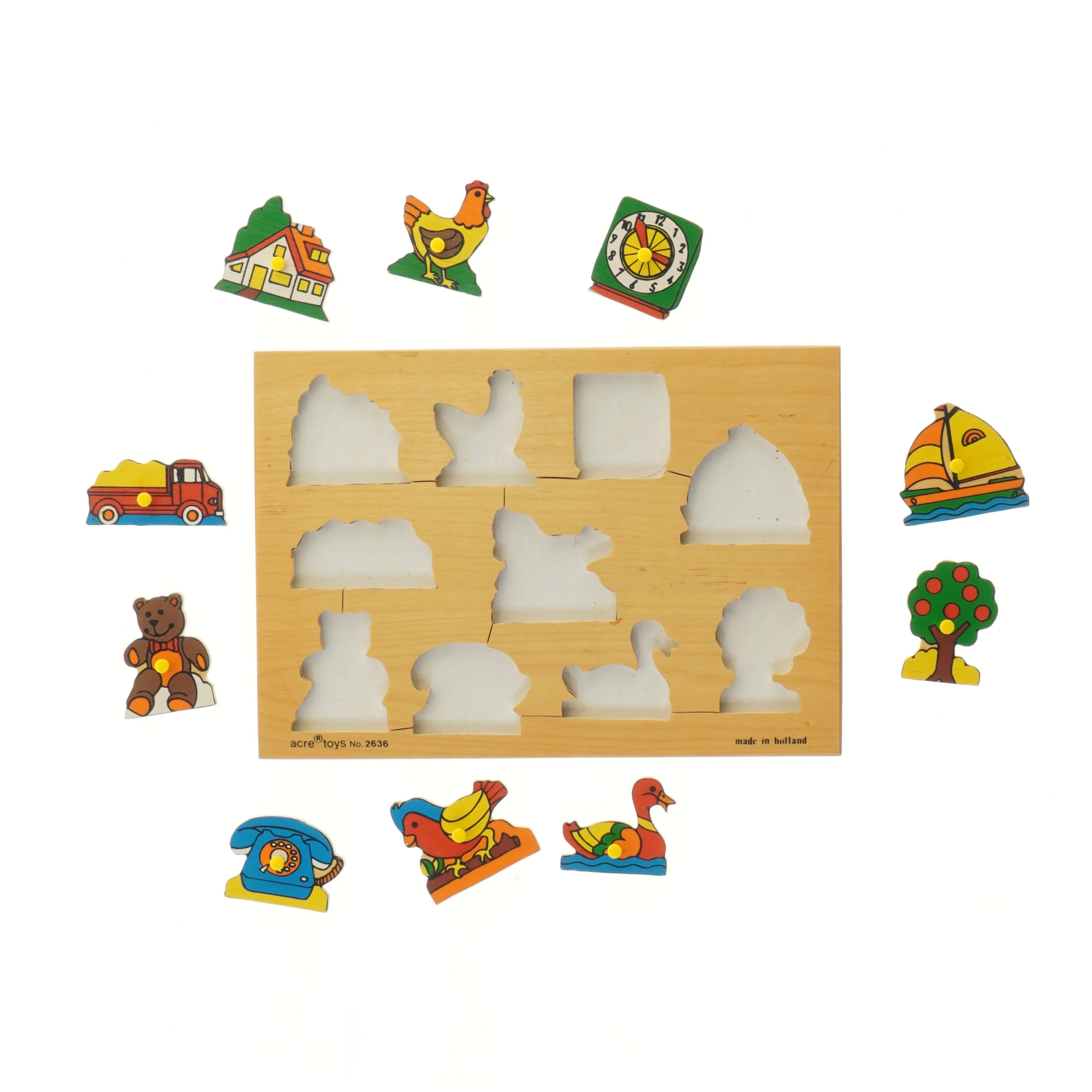 Børnepuzzle af træ fra acre toys (str. 29,5x20,5 cm)
