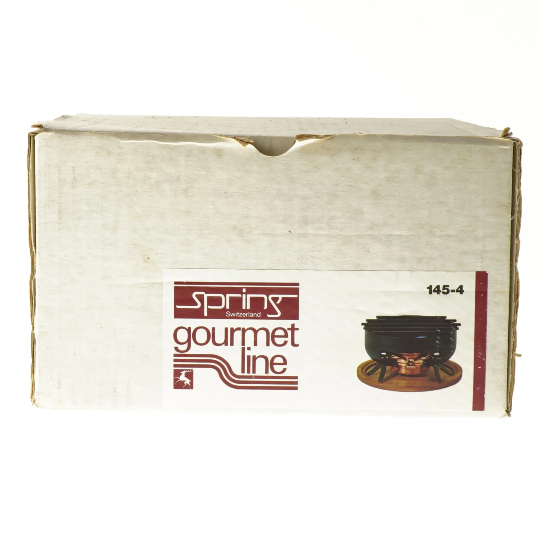 Fondue sæt med træbakke fra Springs (str. Ø 20 cm)