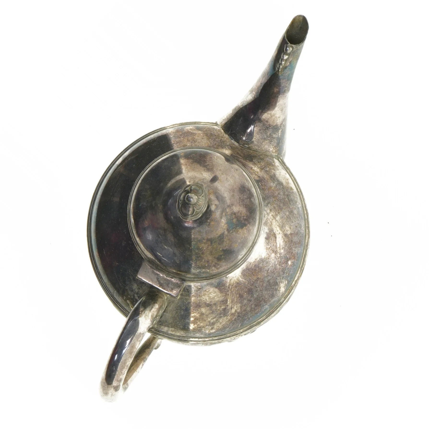 Vintage sølvfarvet kande (str. 25 cm)