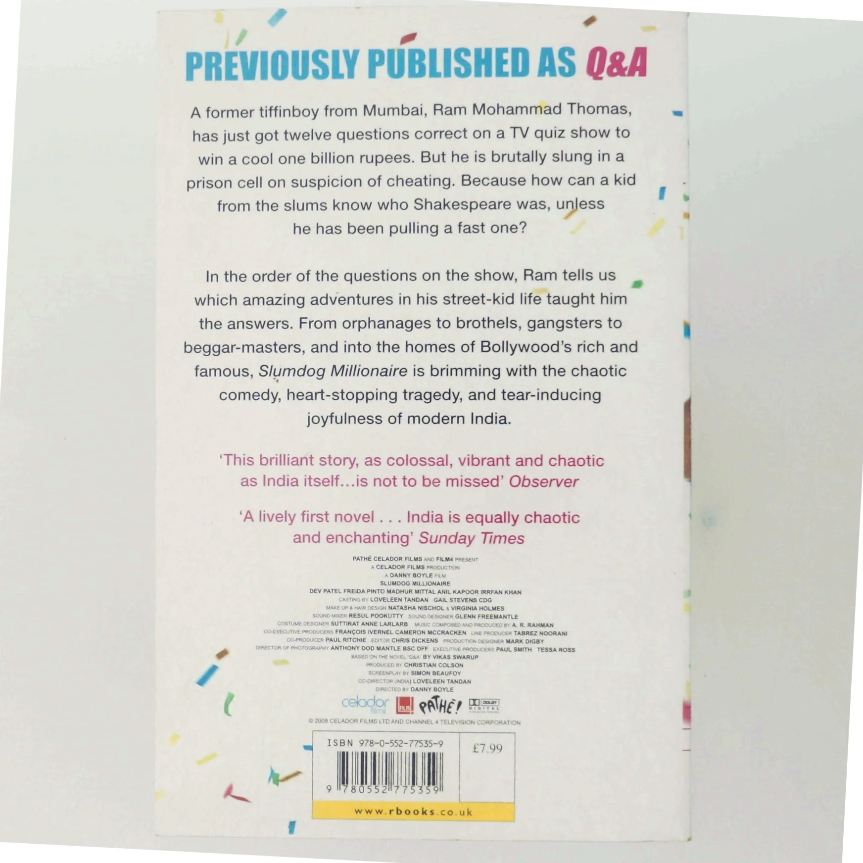 Slundog Millionaire - english version af Vikas Swarup (Bog)