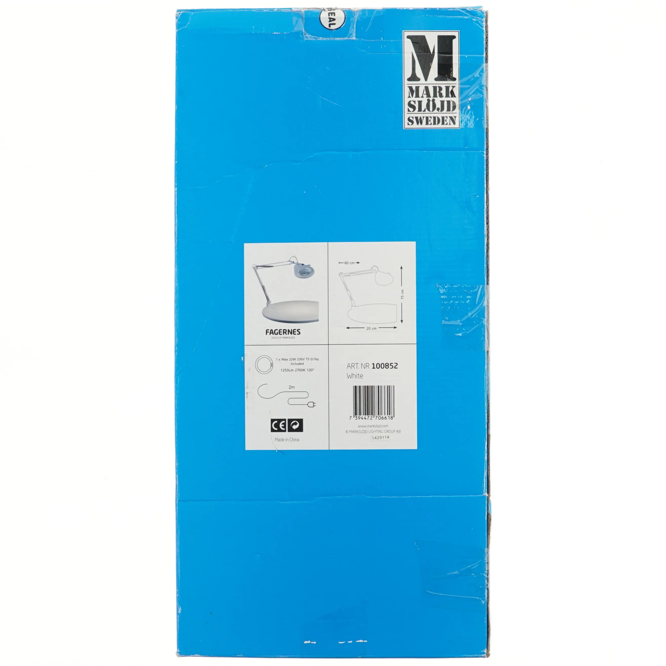 Forstørrelseslampe med justerbar arm fra Markslöjd (str. 60x20x75 cm)