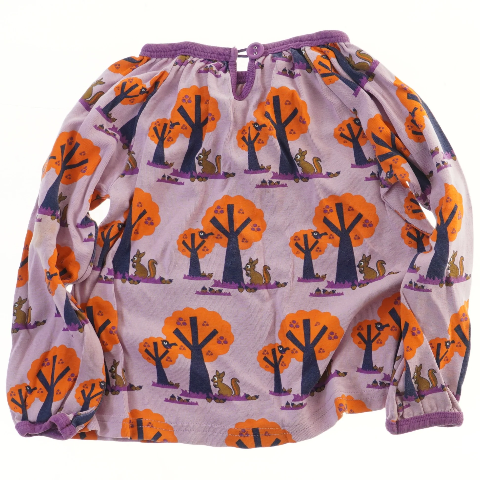 Langærmet børnebluse med farverigt print fra Ej Sikke Lej (str. 92)