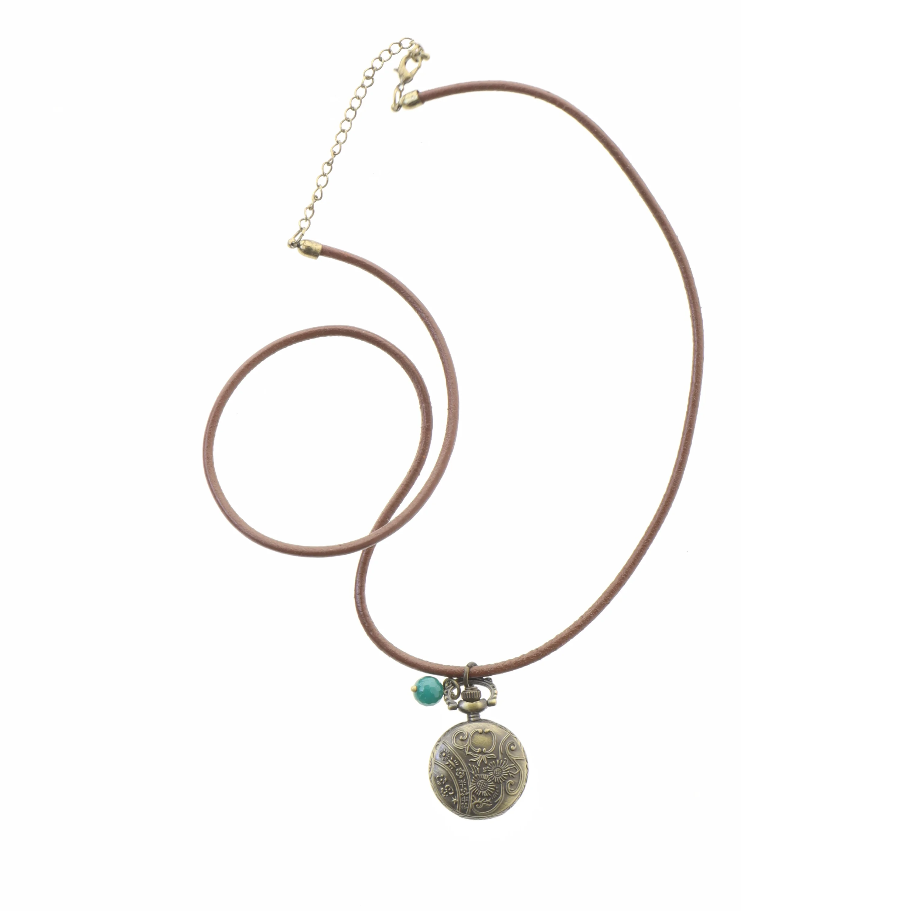 Vintage halskæde med urvedhæng fra Quartz (str. 68 cm)