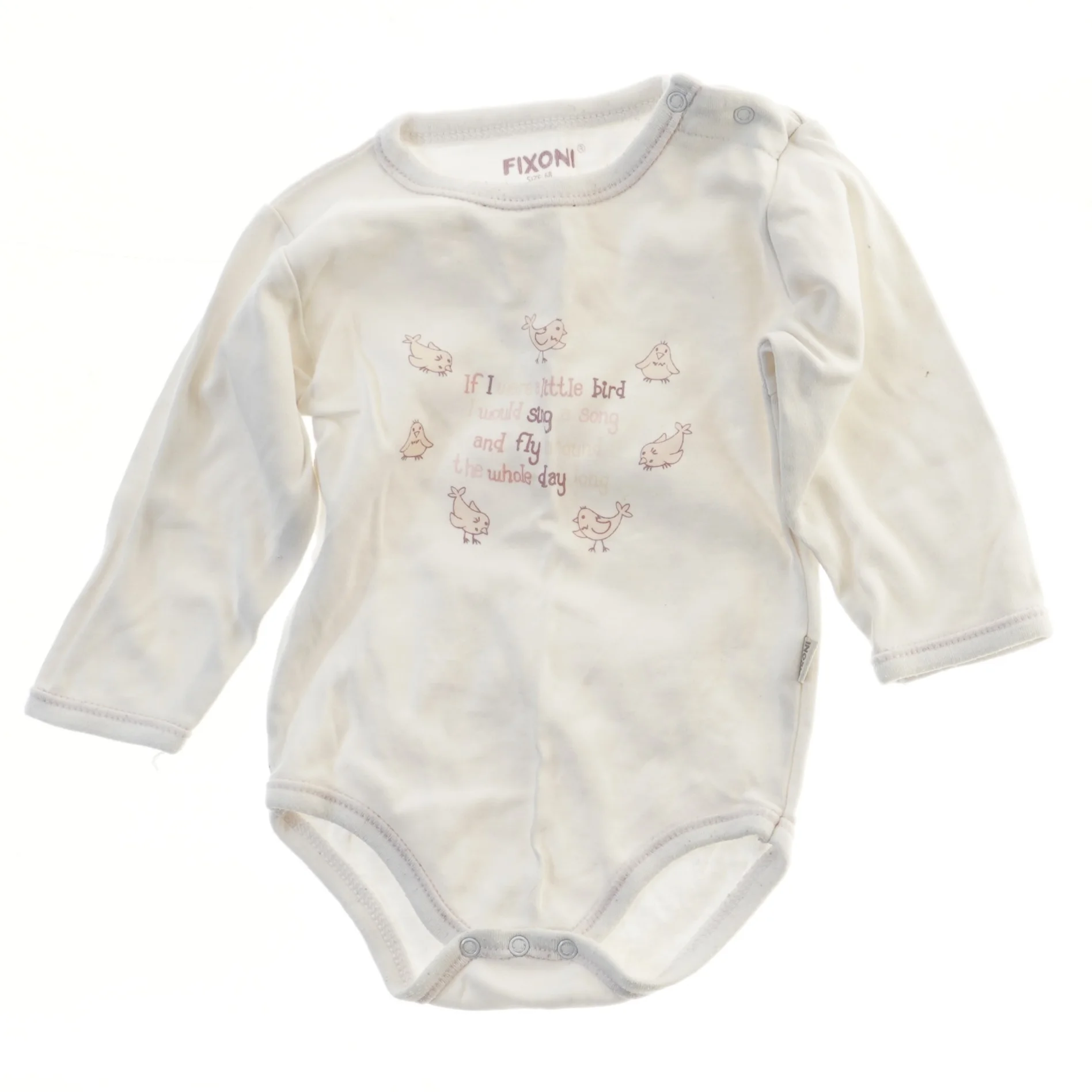 Langærmet bodystocking til baby fra Fixoni (str. 68)