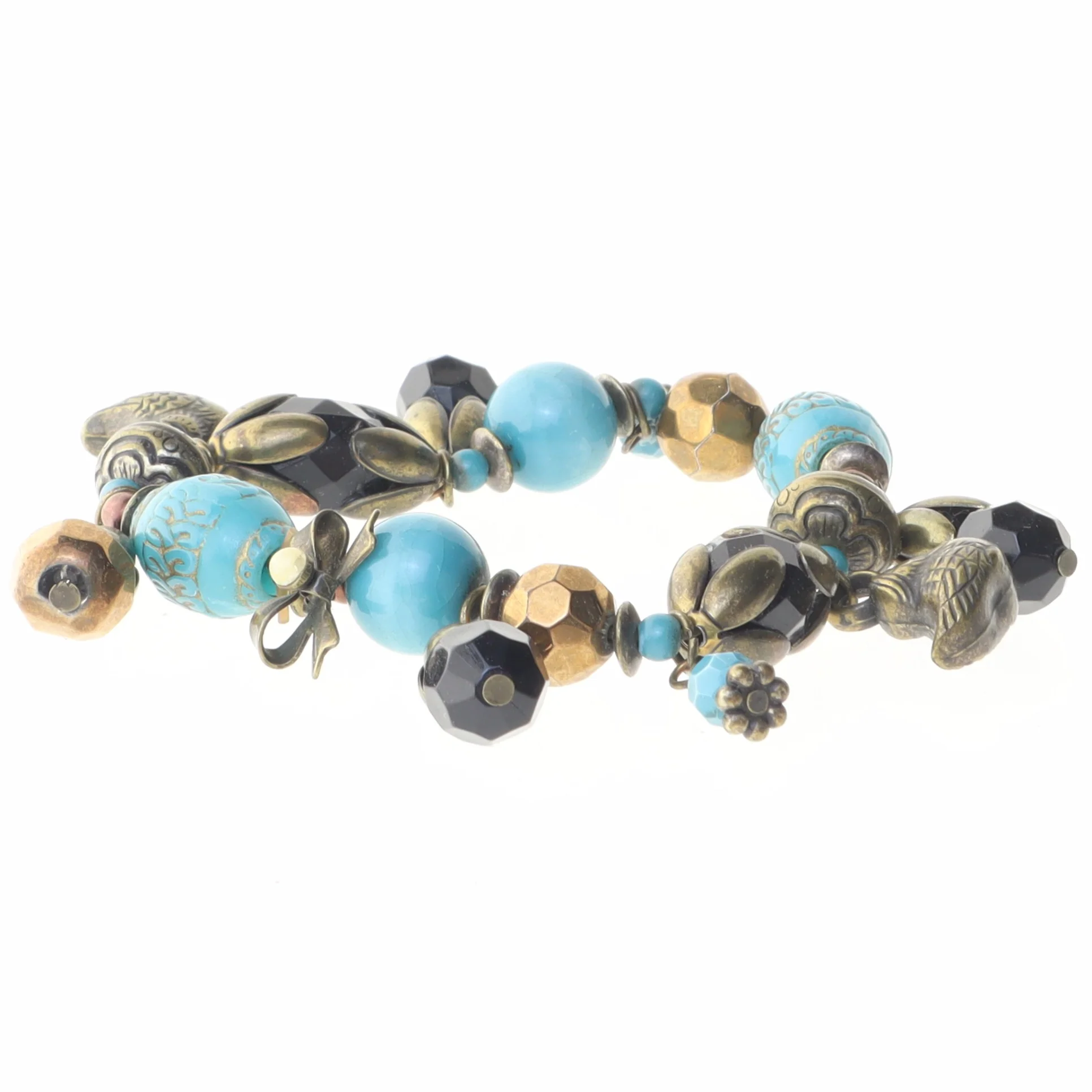 Perlearmbånd med charms (str. Ø 6 cm)