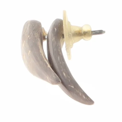 Hornformede øreringe (str. 3,5 cm)