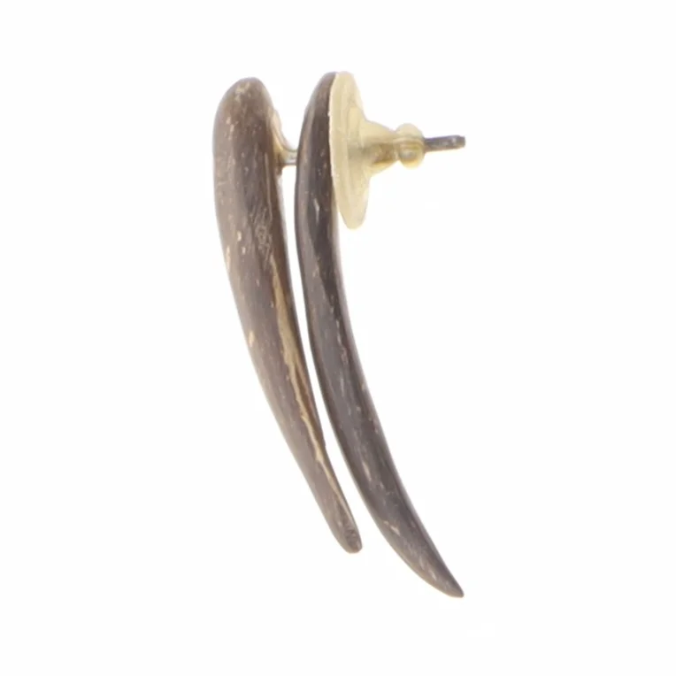 Hornformede øreringe (str. 3,5 cm)