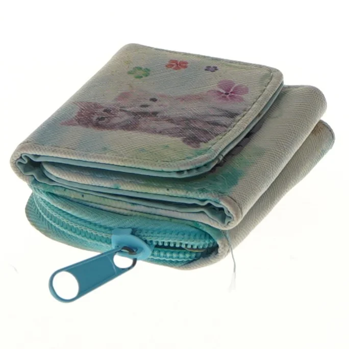 Pung med kattemotiv (str. 10x8 cm)