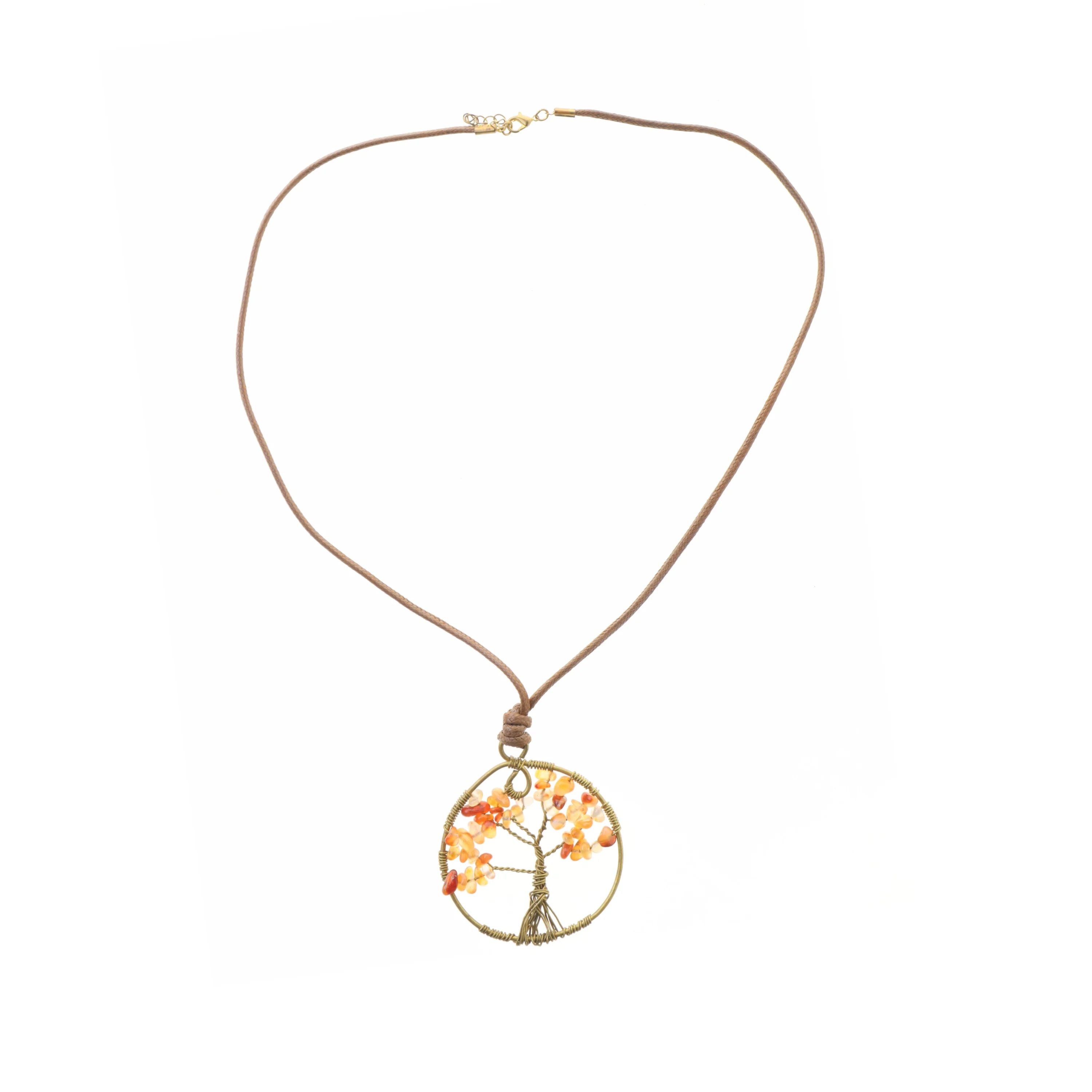 Halskæde med livets træ vedhæng (str. 33 cm)