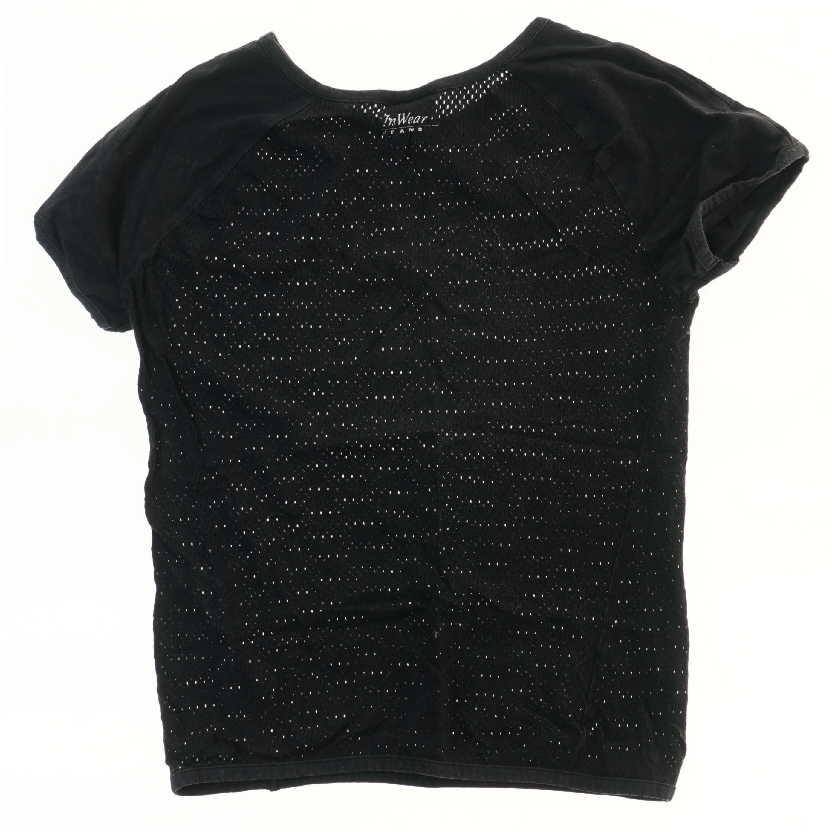 Sort t-shirt med korte ærmer fra InWear (str. M)