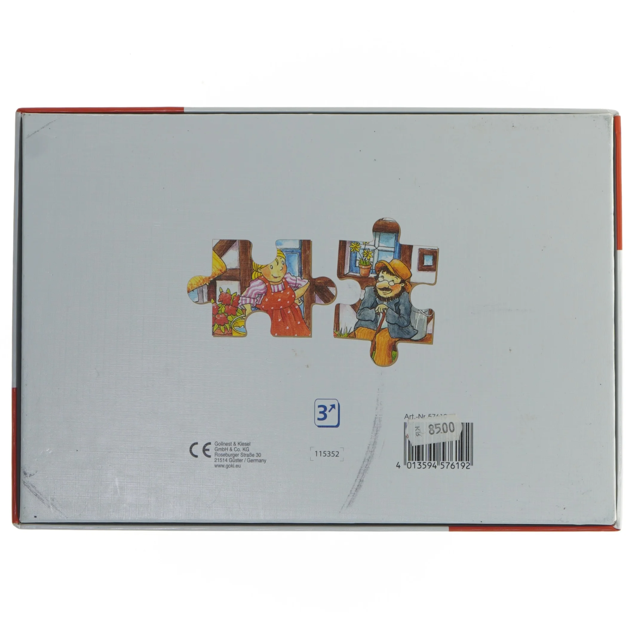 Træpuslespil med bondegårdsmotiv fra Goki (str. 37. x. 27 cm. 48 brikker)