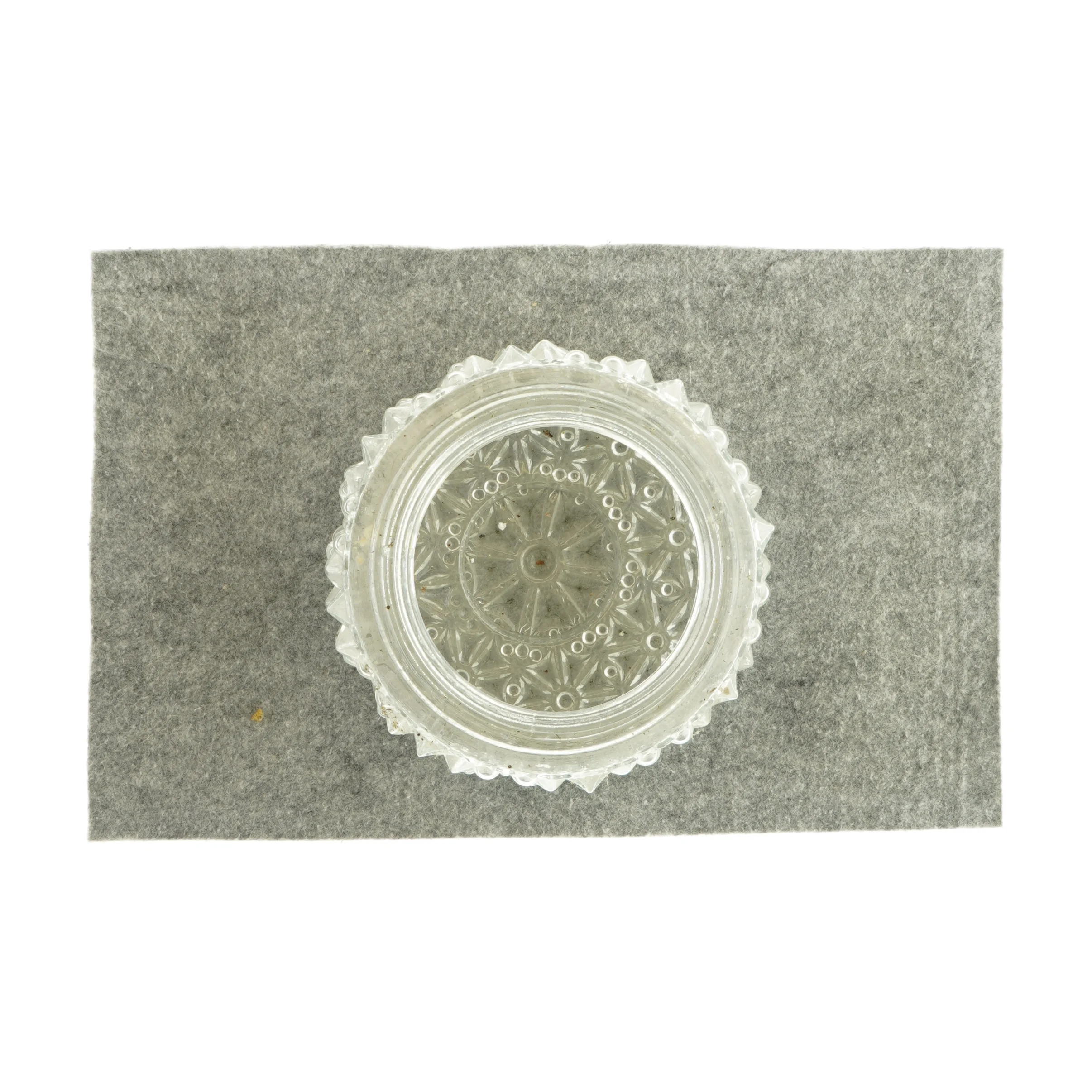 Loftlampe glas med mønster i glasset