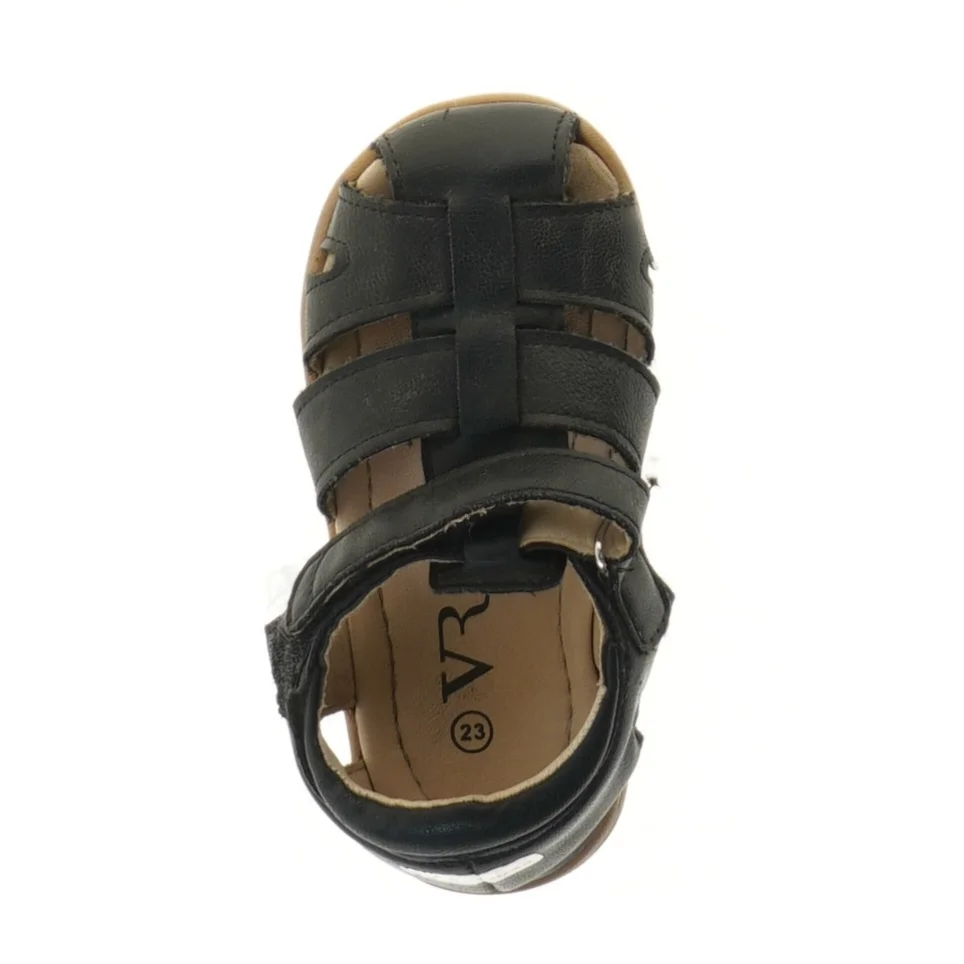 Børnesandal i sort, størrelse 23 fra VRS (str. 23 )