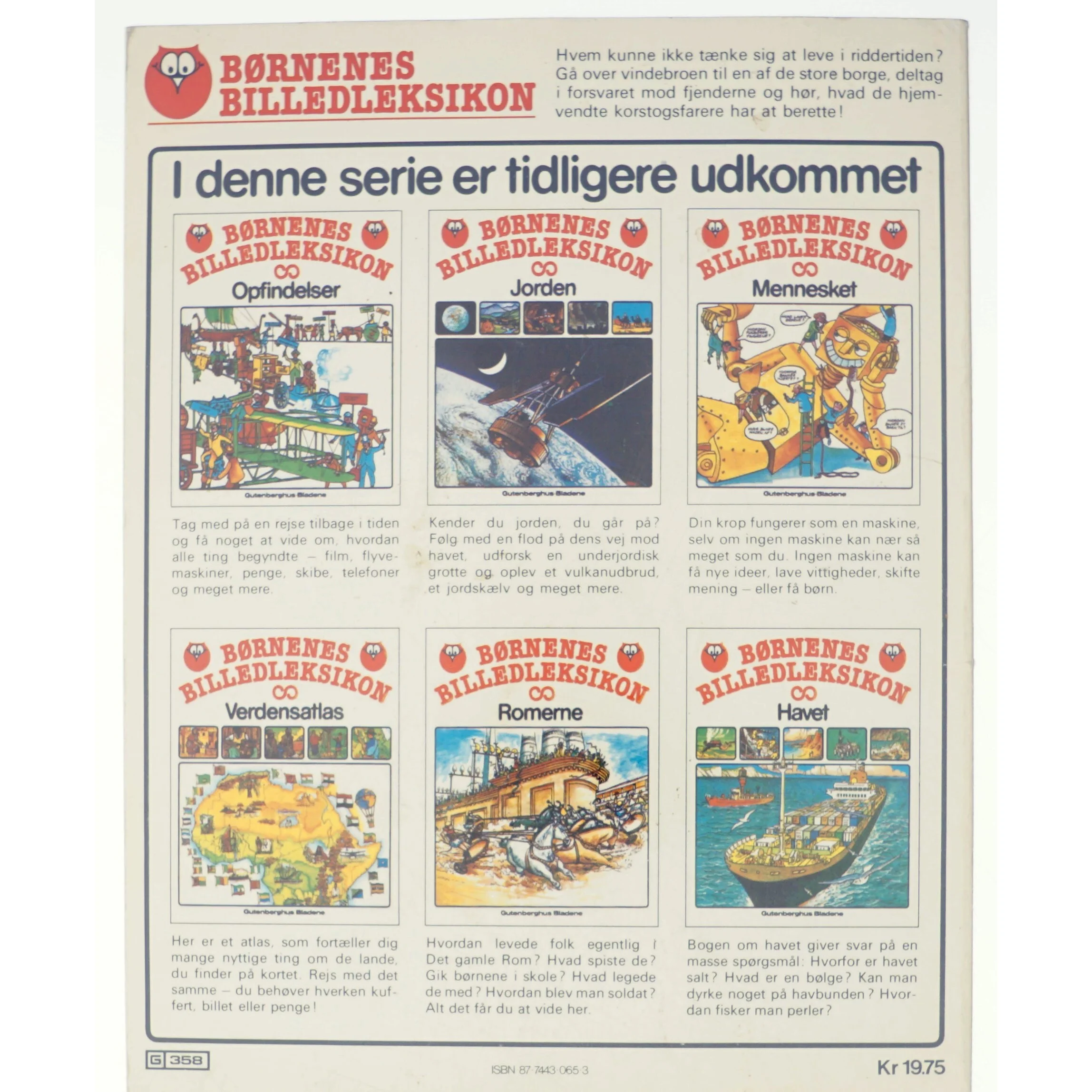 BØRNENES BILLEDLEKSIKON, RIDDERNE