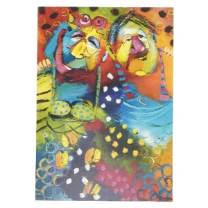 Farverigt postkort med abstrakt kunst (str. 21x15 cm)