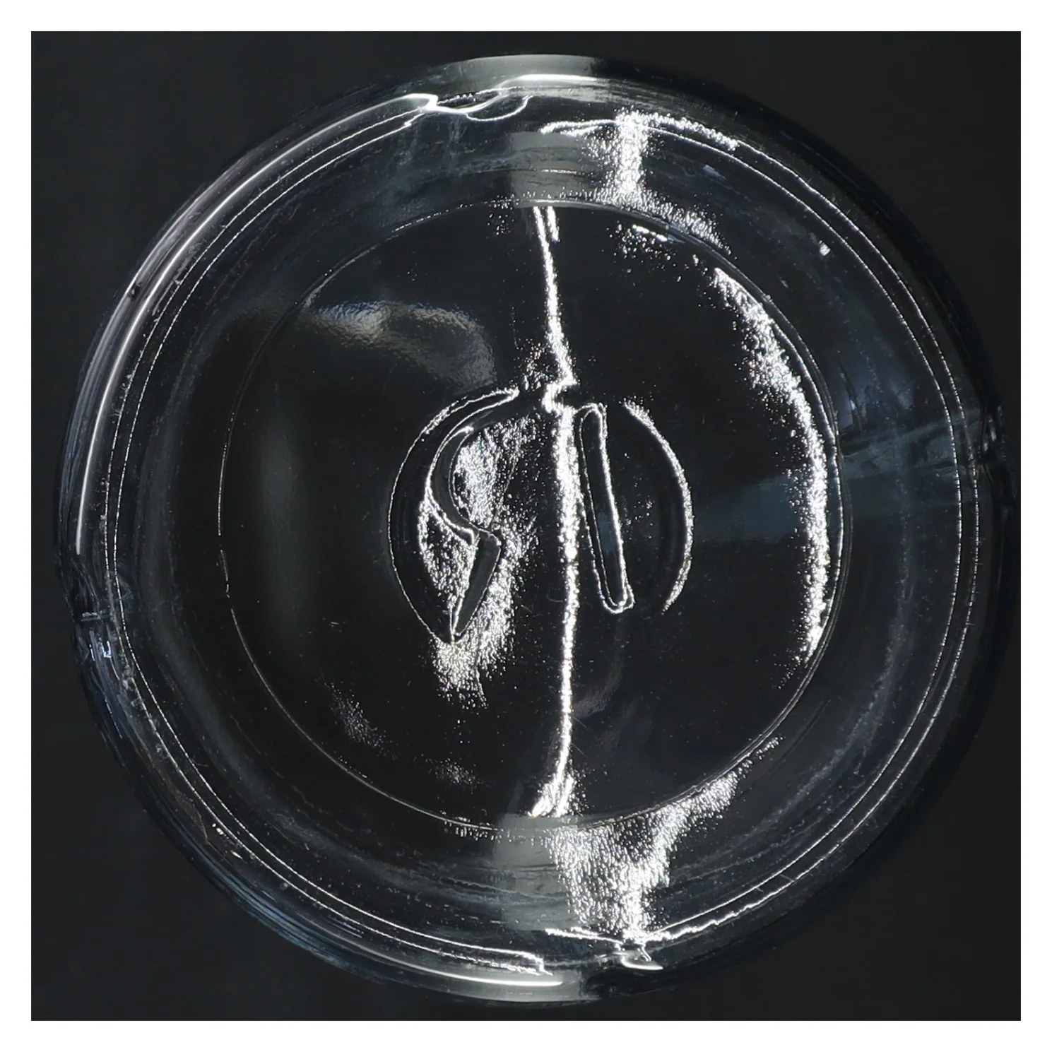 Glaskaraffel med metalkant fra Rosendahl (str. 26x11 cm)