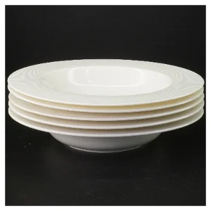 Hvide suppetallerkener, 5 stk fra IKEA (str. 5 stk Ø 24 cm)