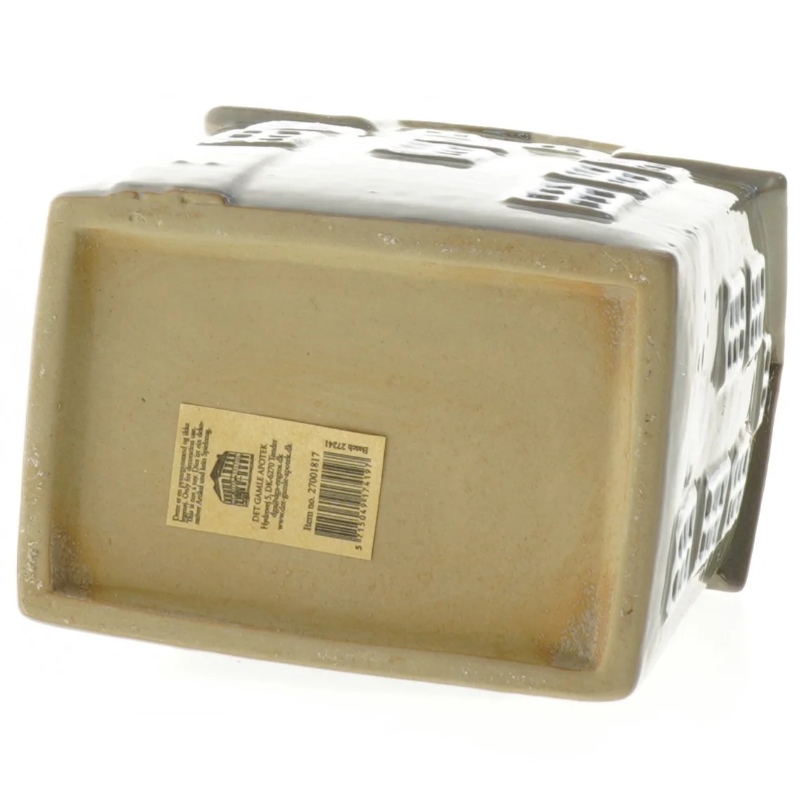 Keramik hus lysestage (str. 24x13x9 cm)