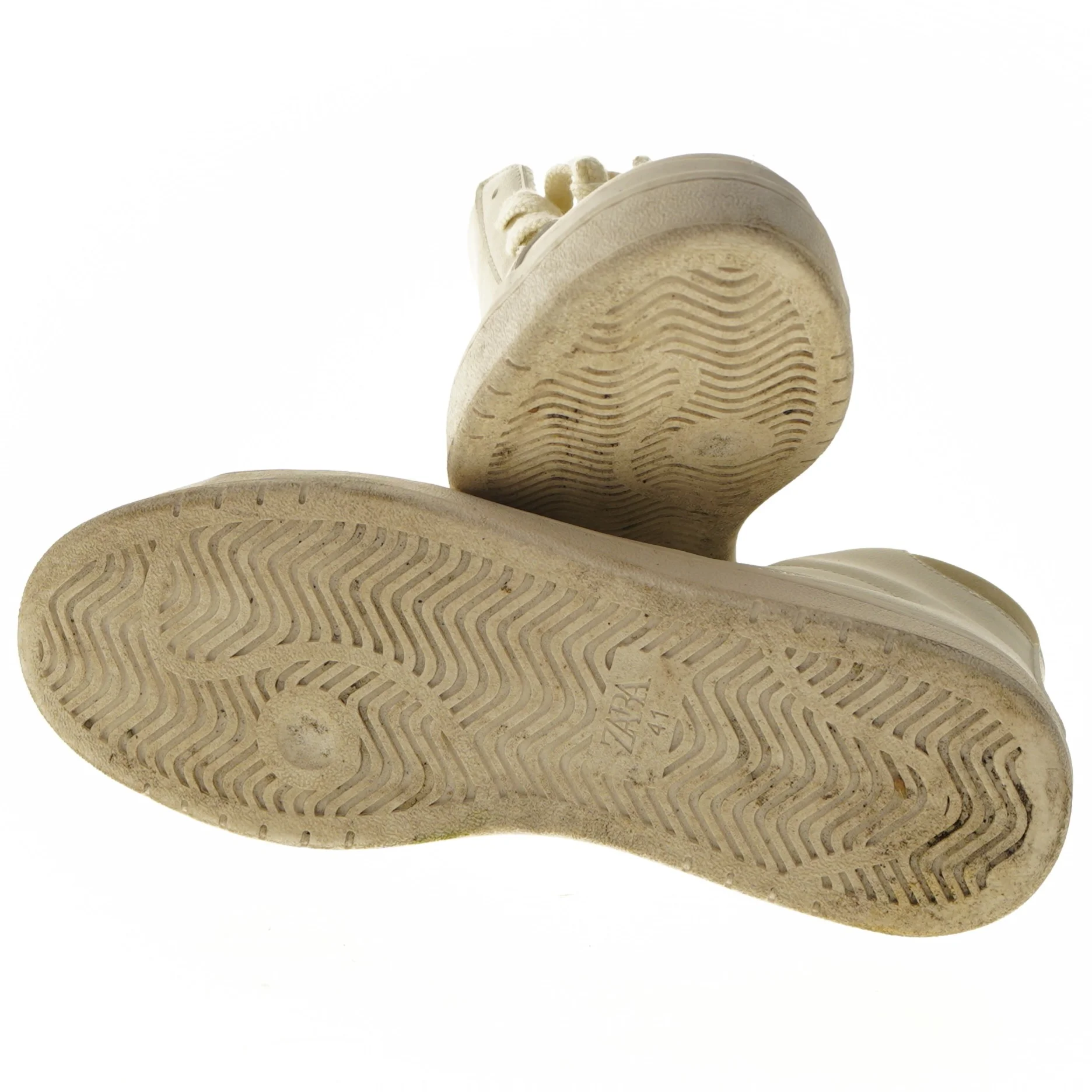 Hvide hi-top sneakers fra Zara (str. 41 )