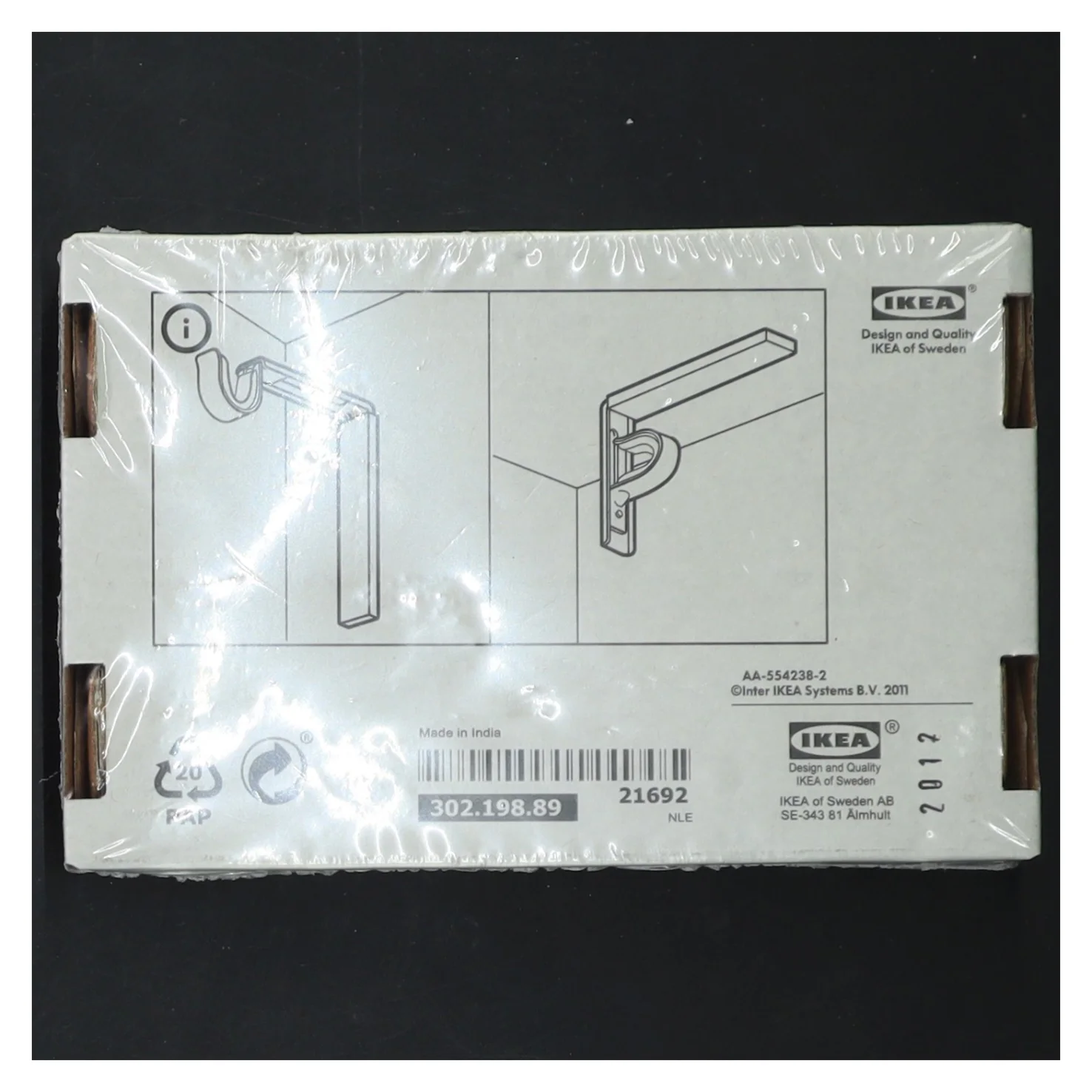 Betyldig vægbeslag til gardinstang fra IKEA