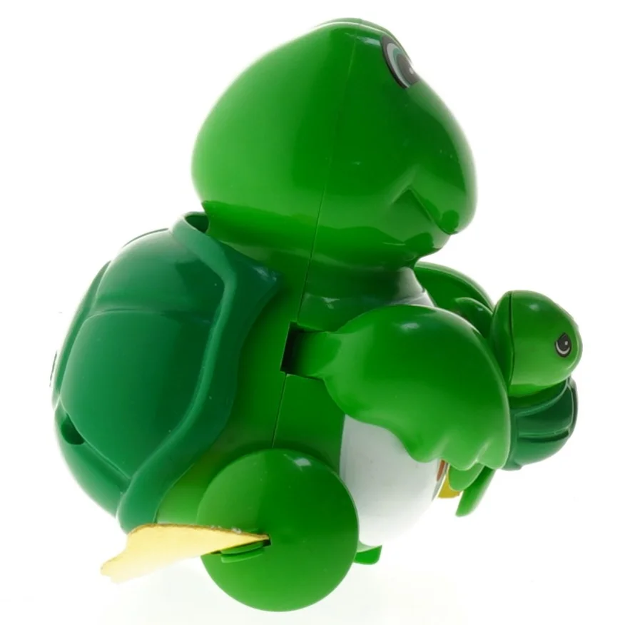 Plastik skildpaddedukke med baby skildpadde fra Tomy (str. 13x12 cm)