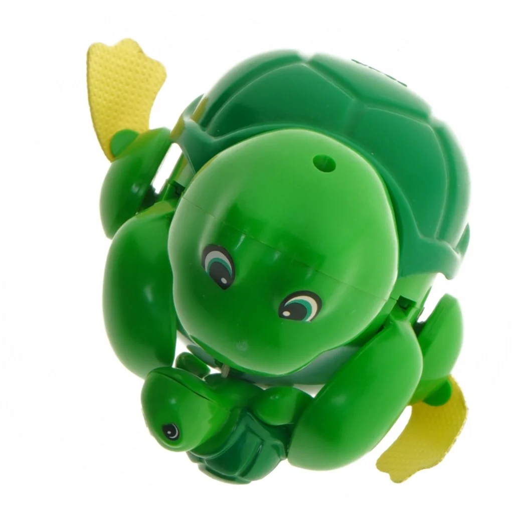 Plastik skildpaddedukke med baby skildpadde fra Tomy (str. 13x12 cm)