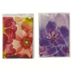 Sæt af 20 blomstertryk kort med kuverter (str. 20 stk 10,5x15 cm)