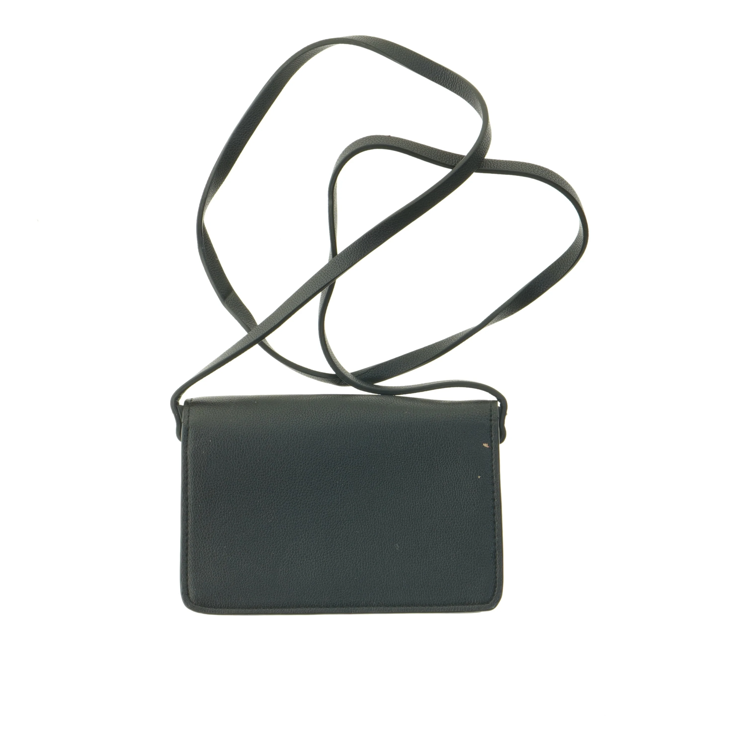 Sort skuldertaske med gulddetalje fra H&M (str. 11x17x4 cm)