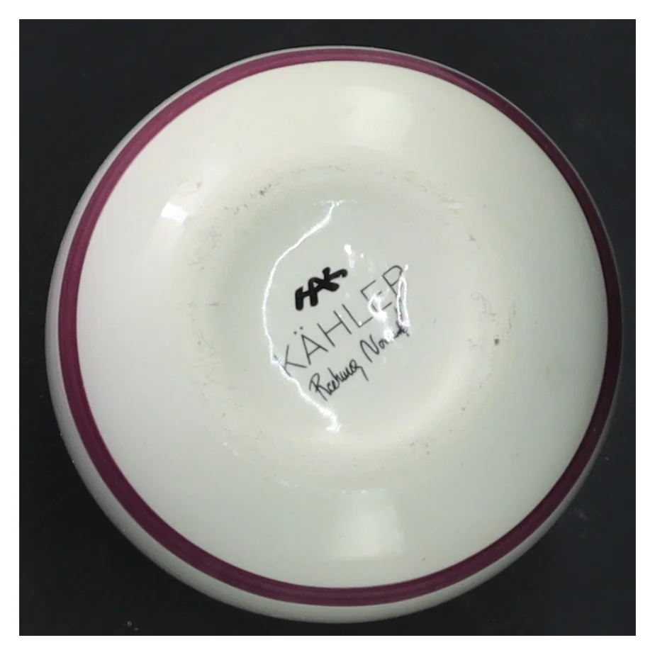 Stribet vase fra Kähler fra Kähler (str. 7x12 cm)