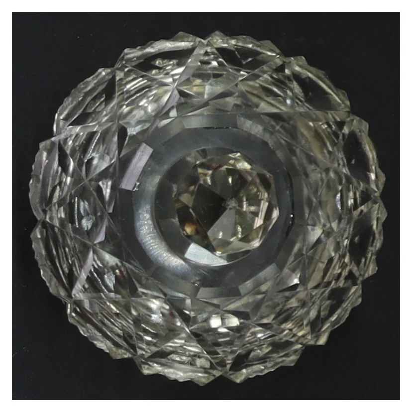 Beholder i krystalglas med låg (str. Ø 7 cm)