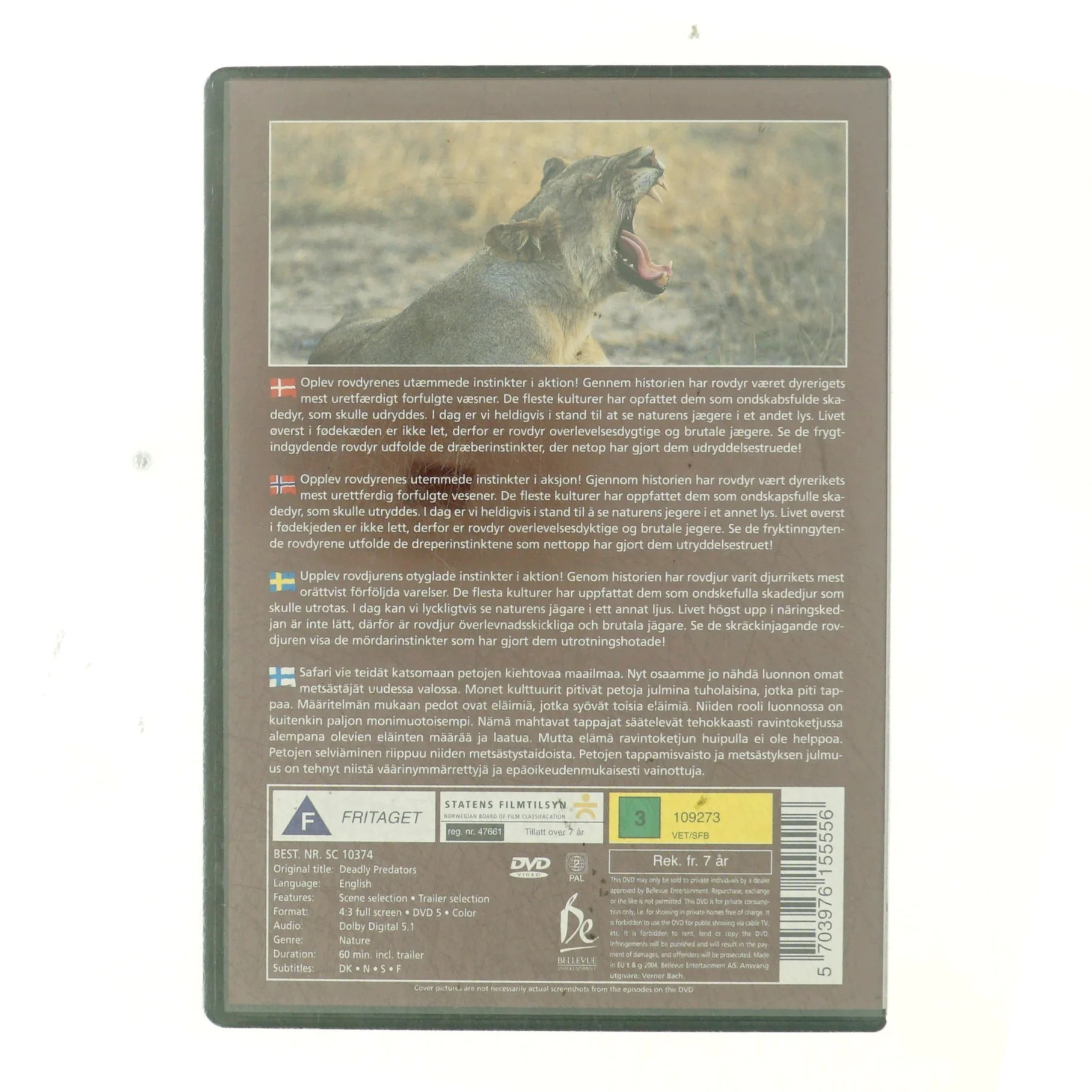 Deadly predators DVD