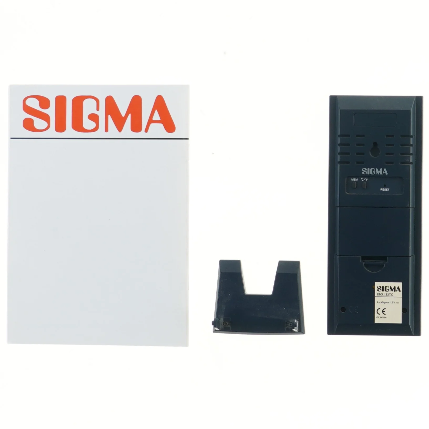 Sigma radiostyret ur med termometer fra Sigma (str. 19x8 cm)