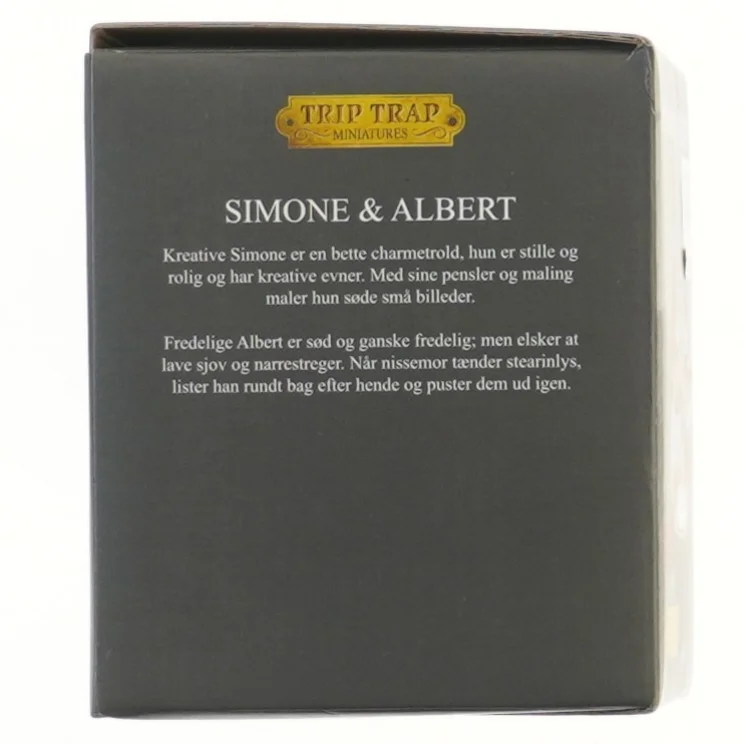 Simone og Albert nisser med fyrfadslys fra Trip Trap (str. 9,5 cm)