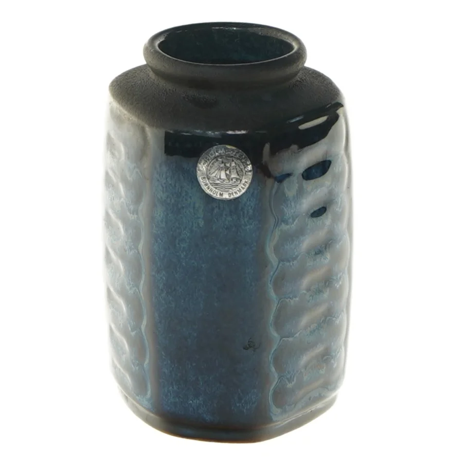 S&oslash;holm Stent&oslash;j - bl&aring; vase (str. 11 cm)