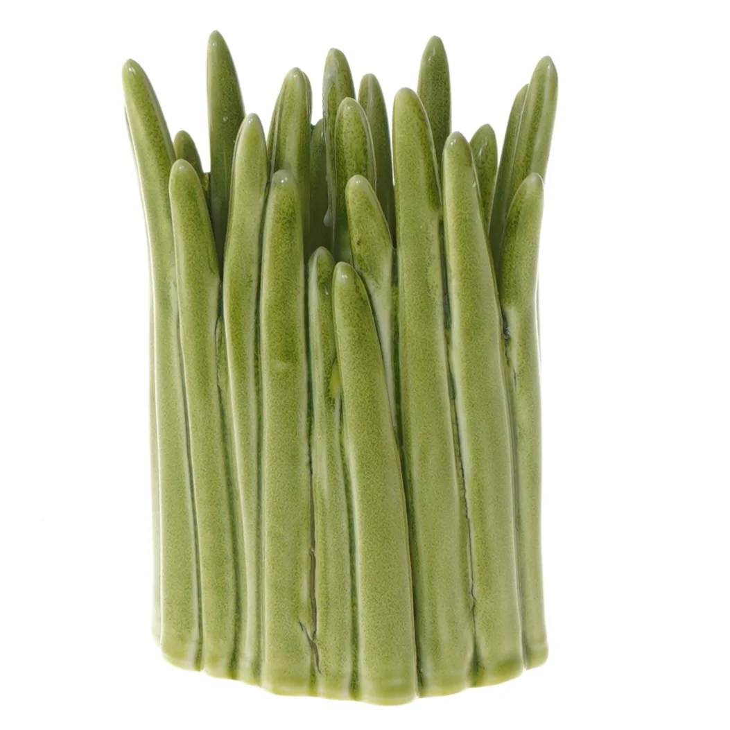 Keramikvase med aspargesdesign fra Normann Copenhagen (str. 13,5x9 cm)